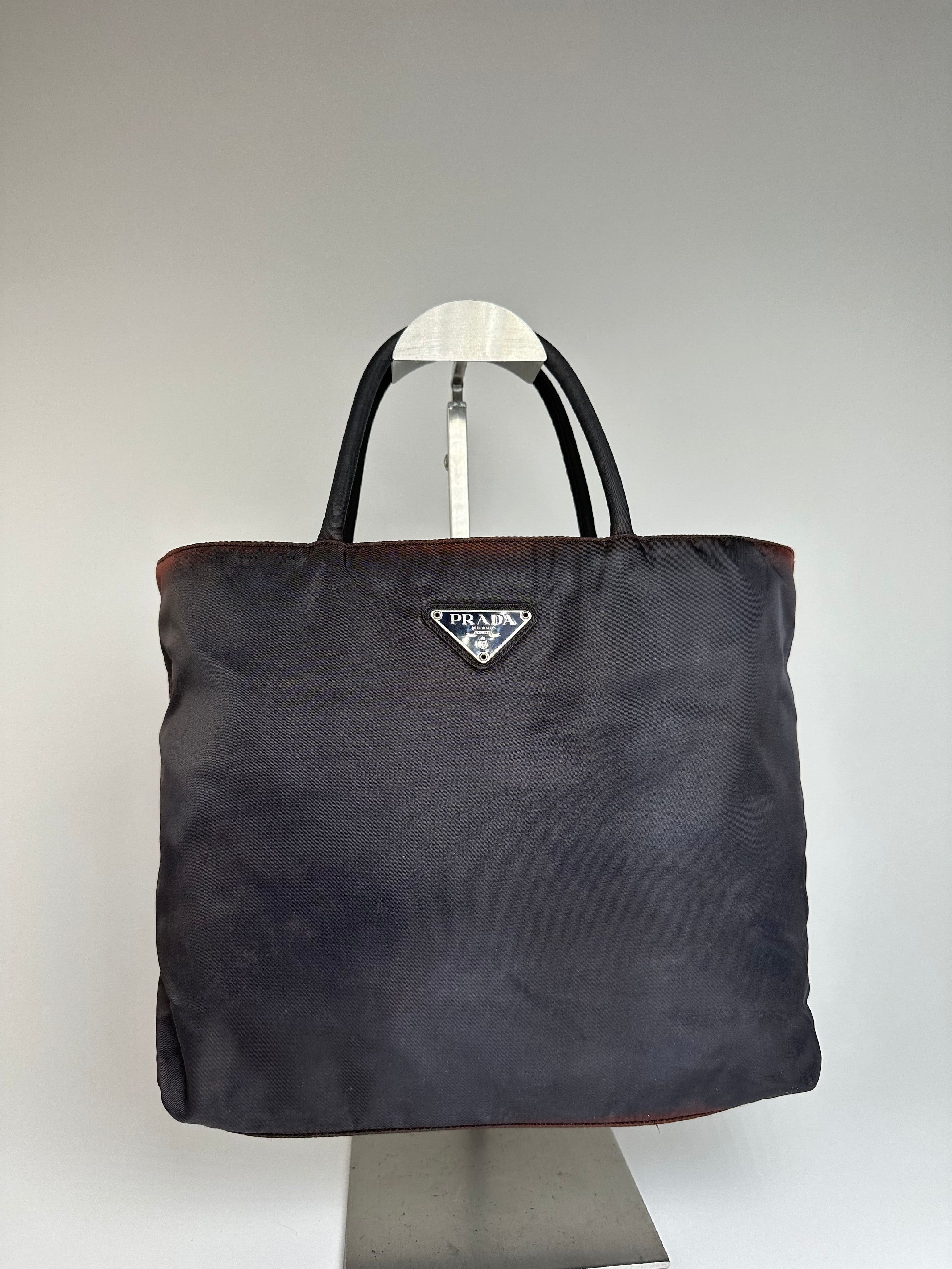 Prada Vintage Nylon Tote Bag Black Size ONE SIZE - 1 Thumbnail