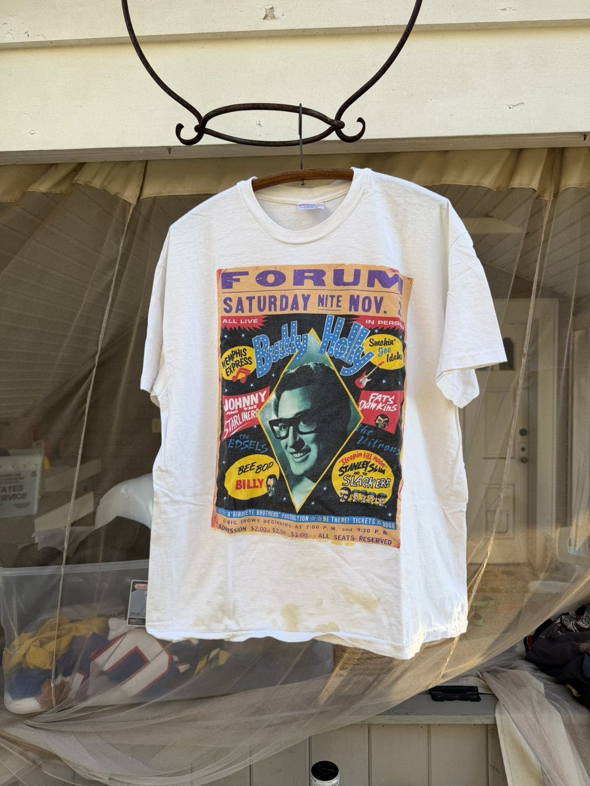 Vintage 1991 Buddy Holly Tour T Shirt Size XL Size US XL / EU 56 / 4 - 1 Thumbnail