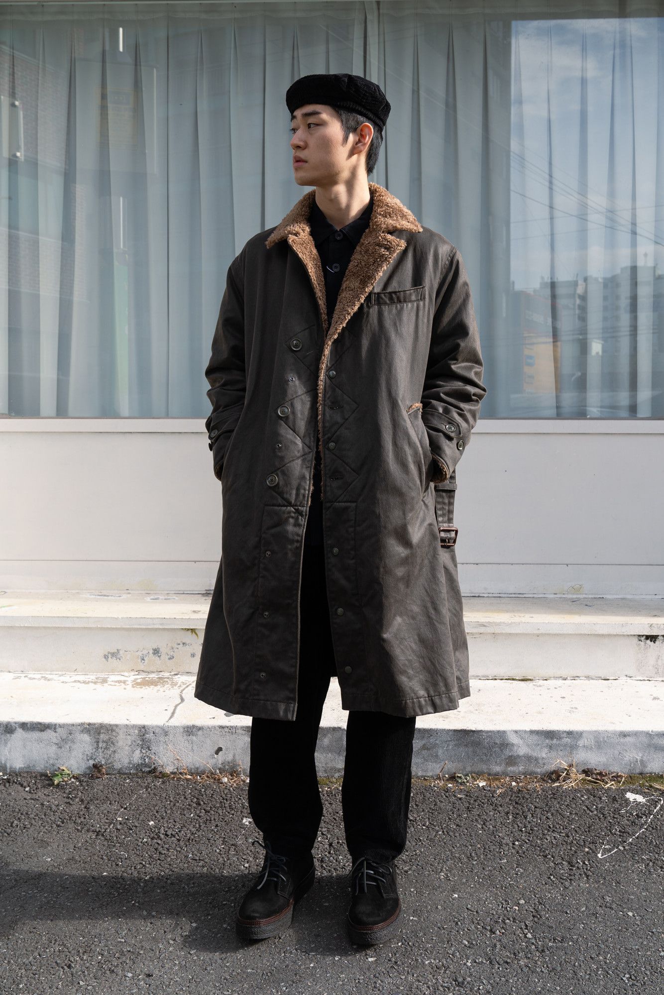 Engineered Garments Storm Coat-Coated Twill-Dk.Olive Size US M / EU 48-50 / 2 - 8 Thumbnail