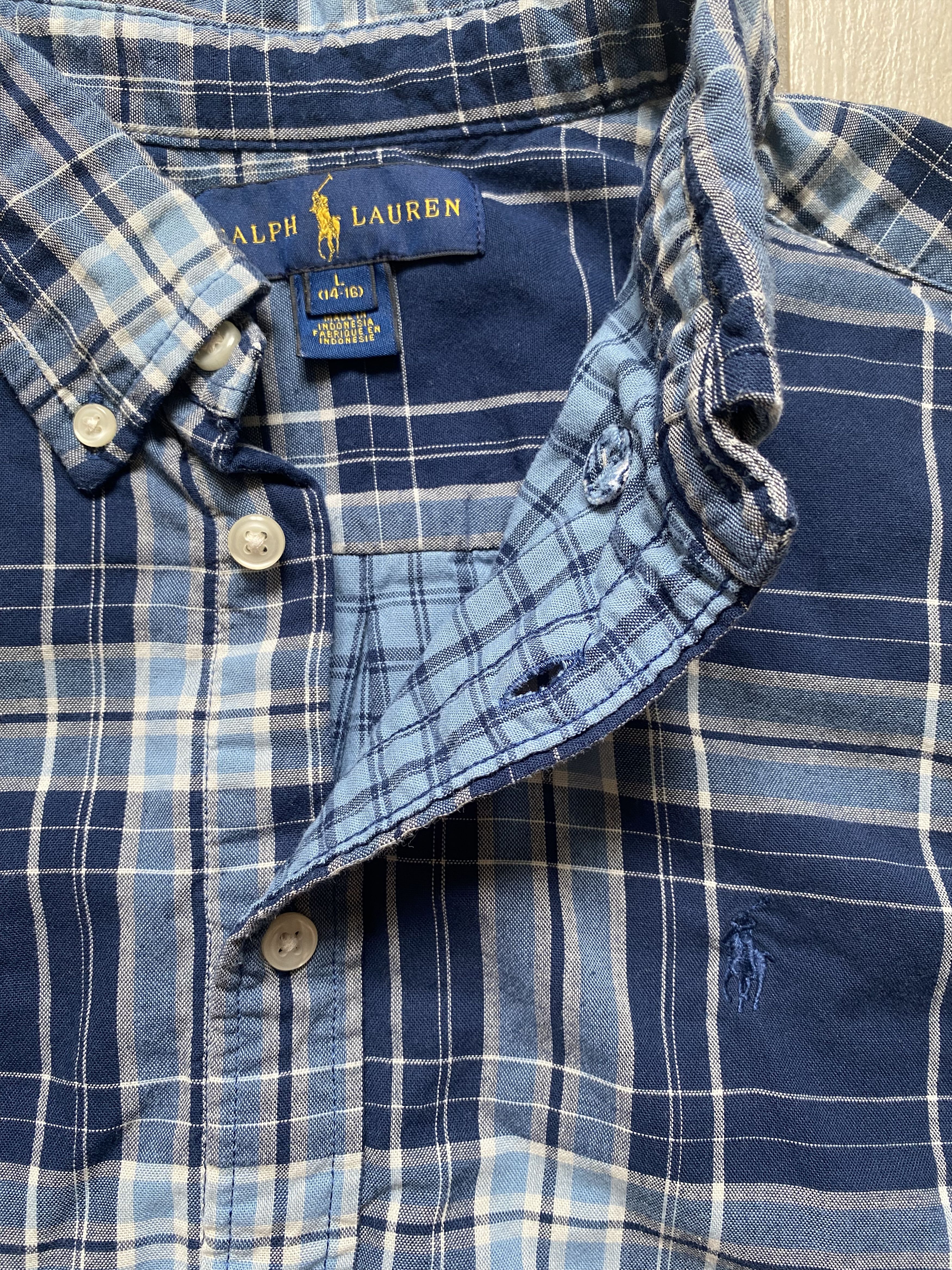 Polo Ralph Lauren Ralph Lauren Shirt – Blue & Light Blue Checkered, Size ~s Size US S / EU 44-46 / 1 - 2 Thumbnail