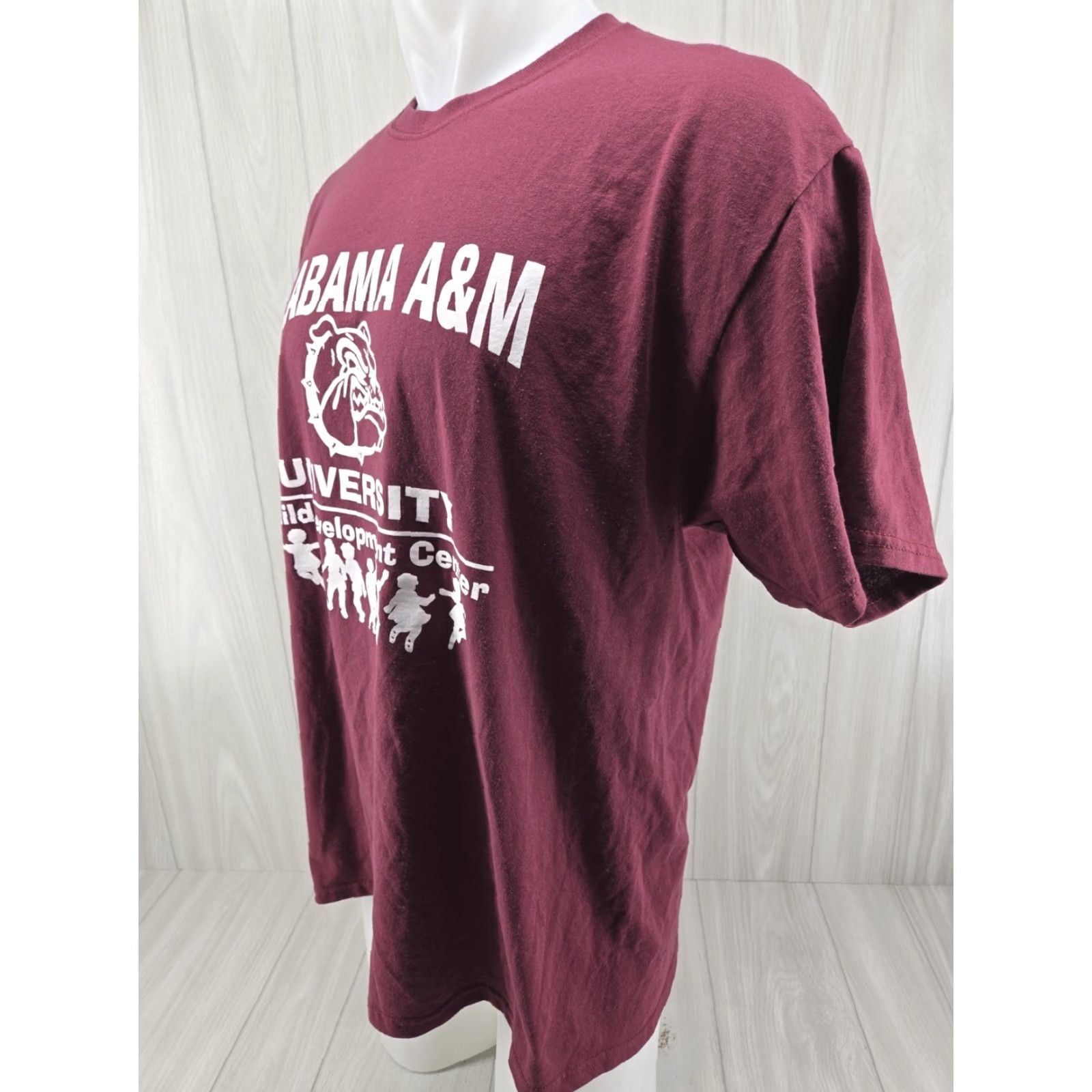 Jerzees JERZEES Alabama A&M Bulldogs Child Development Center Graphic Tee Mens XL Maroon Crew Neck Short Sleeve Sports University Logo 90s? Size US XL / EU 56 / 4 - 4 Thumbnail