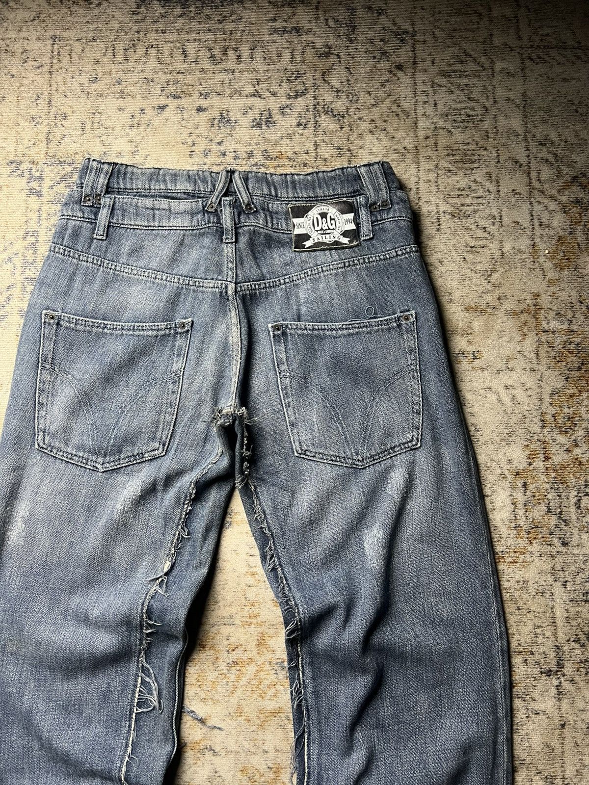 Dolce & Gabbana AW06 Dolce & Gabbana Double Waist Deconstructed Baggy Denim Size US 32 / EU 48 - 5 Thumbnail