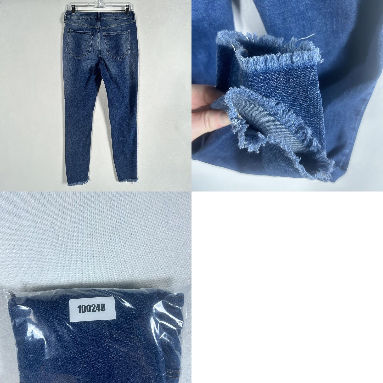 Old Navy Old Navy Rockstar Super Skinny High Rise Jeans Sz 6 Secret Slim Pockets Raw Hem Jeans Women Regular Blue Medium Denim Slim Button 6 Size 28" / US 6 / IT 42 - 8 Thumbnail