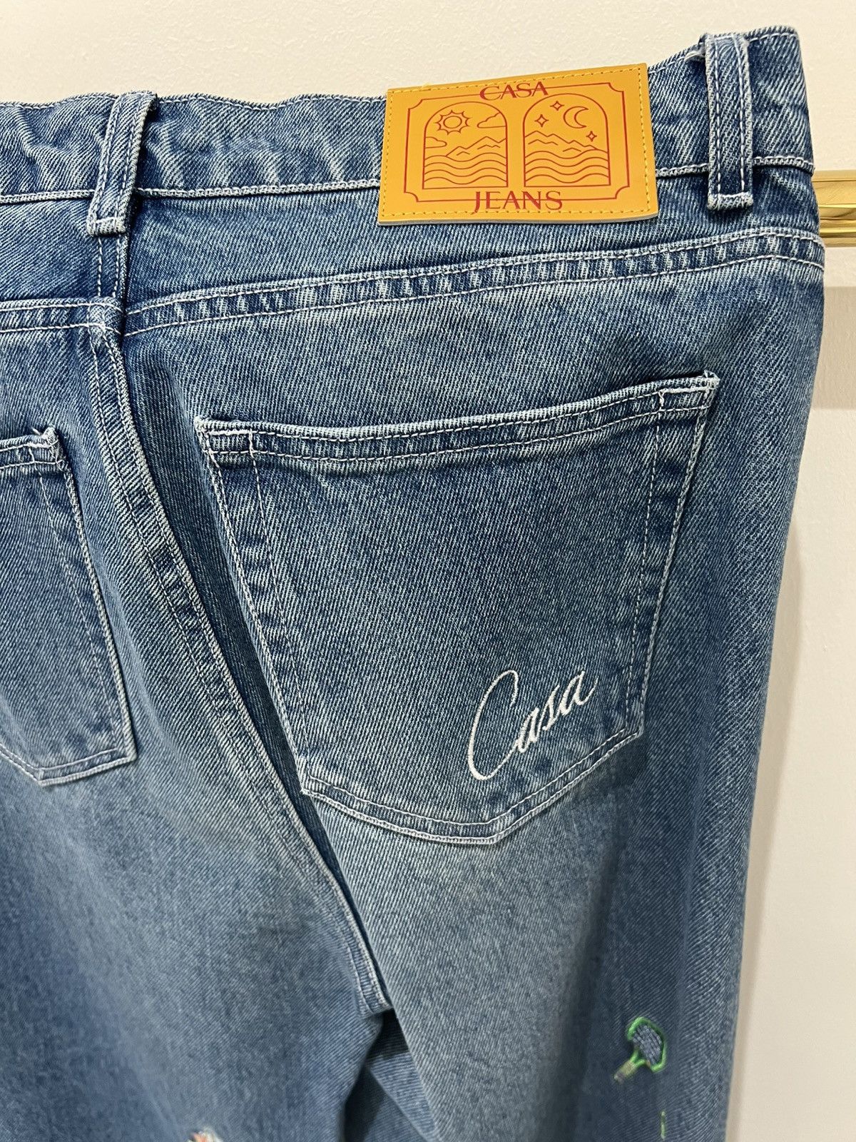 Casablanca Casablanca embroidered-design straight-leg jeans Size 38 Size US 38 / EU 54 - 7 Thumbnail