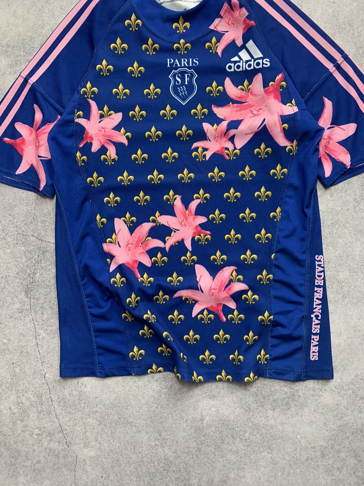Adidas Vintage Adidas SF Paris France Rugby Y2K Flowers Jersey Size US L / EU 52-54 / 3 - 4 Thumbnail