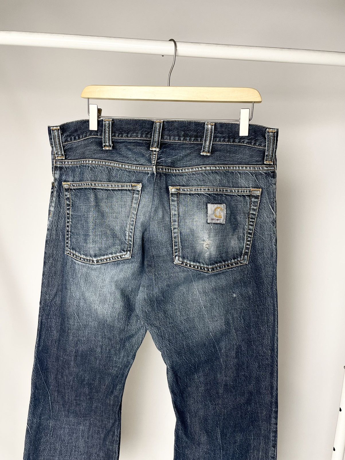Carhartt Vintage Carhartt Distressed Ripped Denim Jeans Rockin Pants Size US 36 / EU 52 - 4 Thumbnail