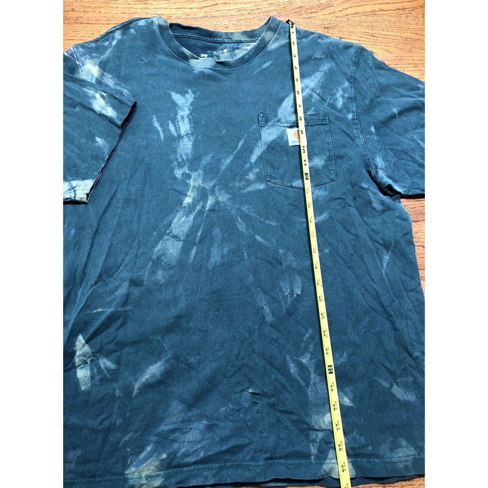 Carhartt Carhartt T Shirt Mens Large Green Crew Neck Short Sleeve Tie Dye Acid Wash Vintage Look 90s Outdoor Classic Logo Size US L / EU 52-54 / 3 - 7 Thumbnail