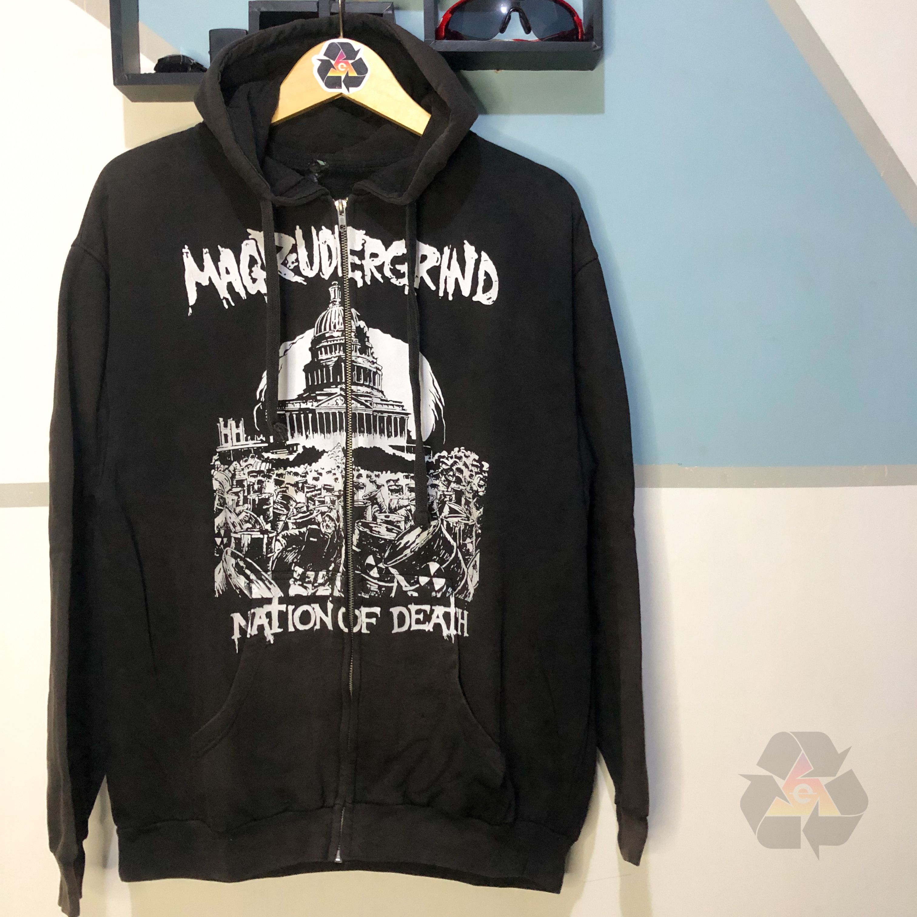 Band Tees RARE Magrudergrind Nation Of Death Y2k Zip Hoodie Size US L / EU 52-54 / 3 - 1 Thumbnail