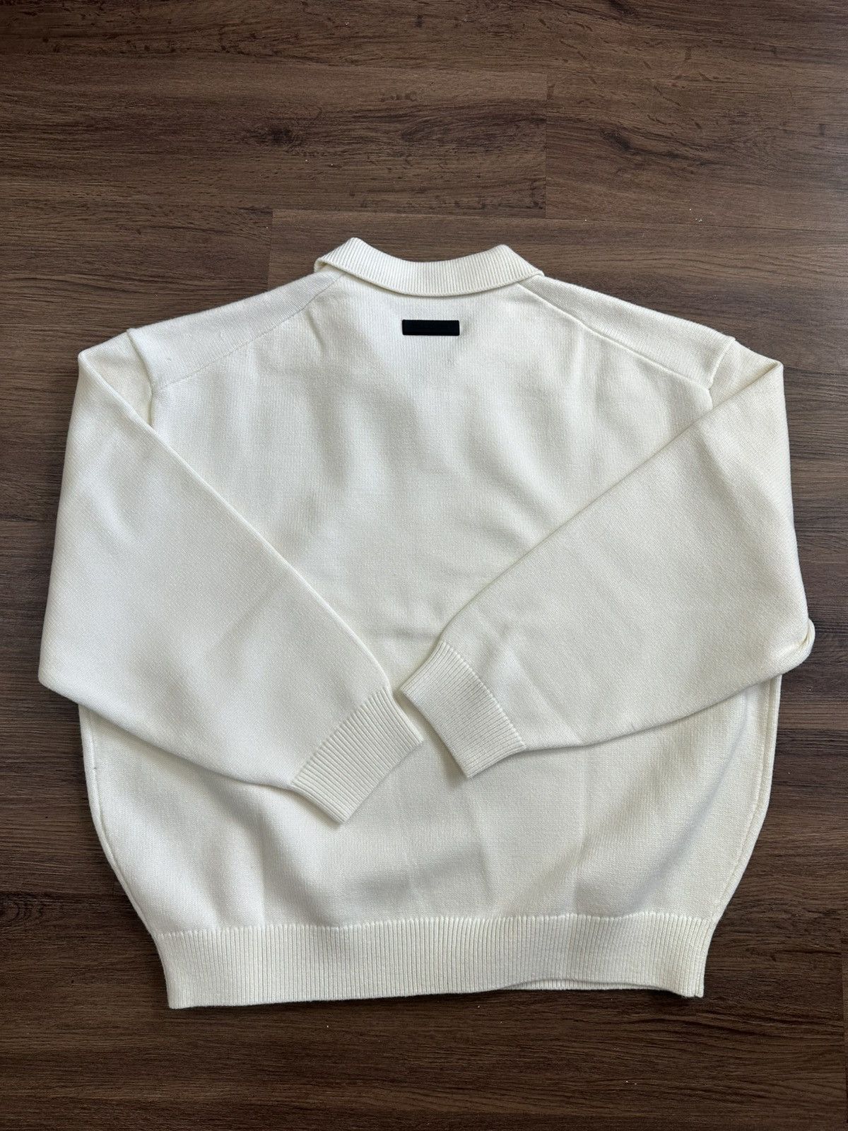 Fear of God Fear of God Essentials Cream Knit Polo Size US M / EU 48-50 / 2 - 4 Thumbnail