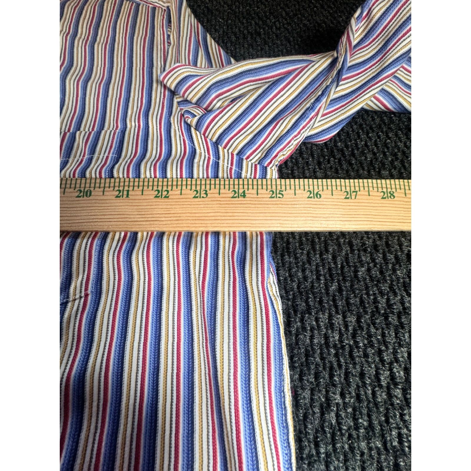 BUGATCHI Bugatchi Uomo Striped Shirt Long Sleeve Button Down Mens L 100% Cotton Multicolor Dress Shirt 1752 Size US L / EU 52-54 / 3 - 6 Thumbnail