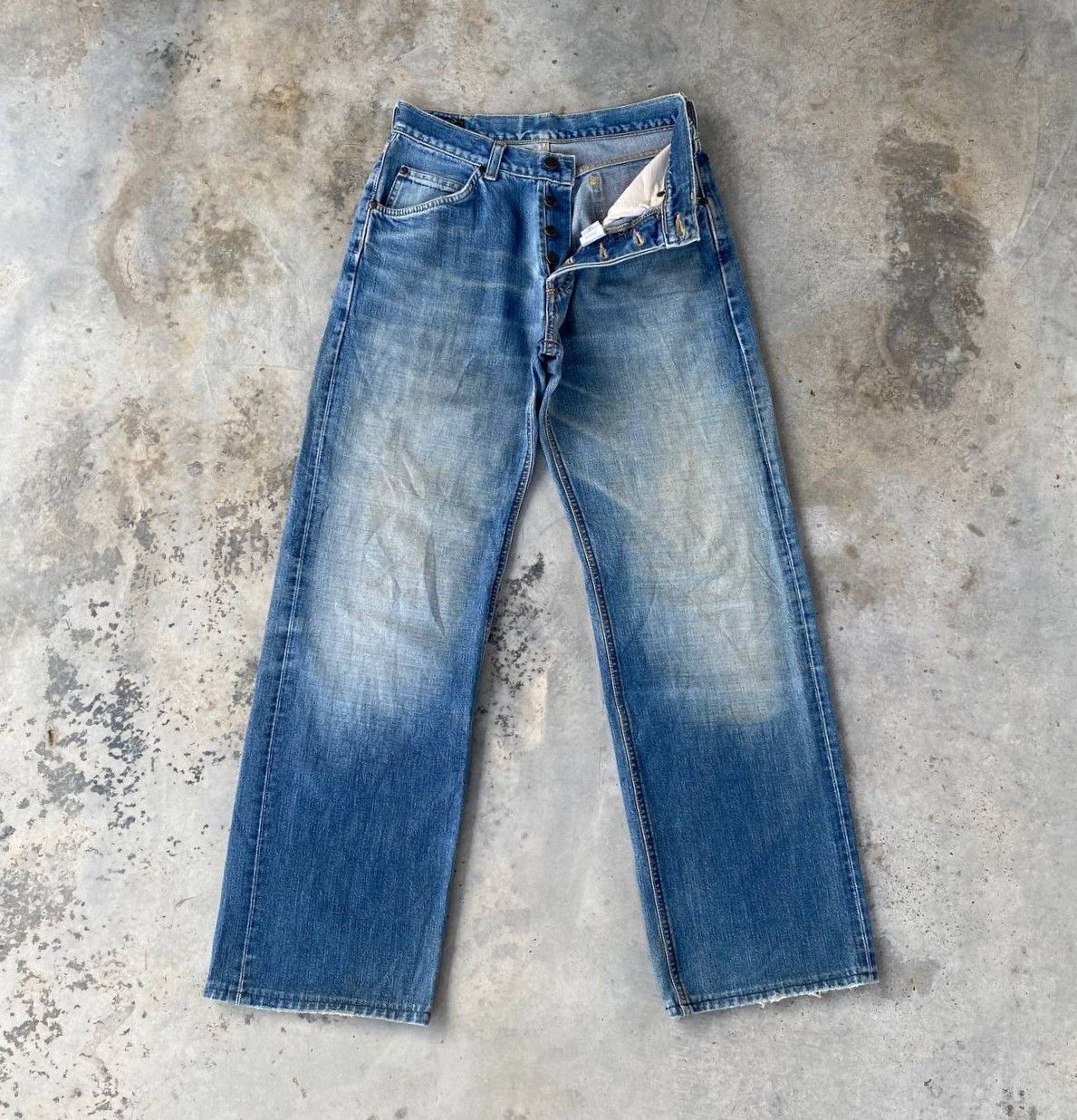Lee Vintage 90s LEE RIDERS SELVEDGED Loose Denim Grunge Bluewash Size US 28 / EU 44 - 7 Thumbnail
