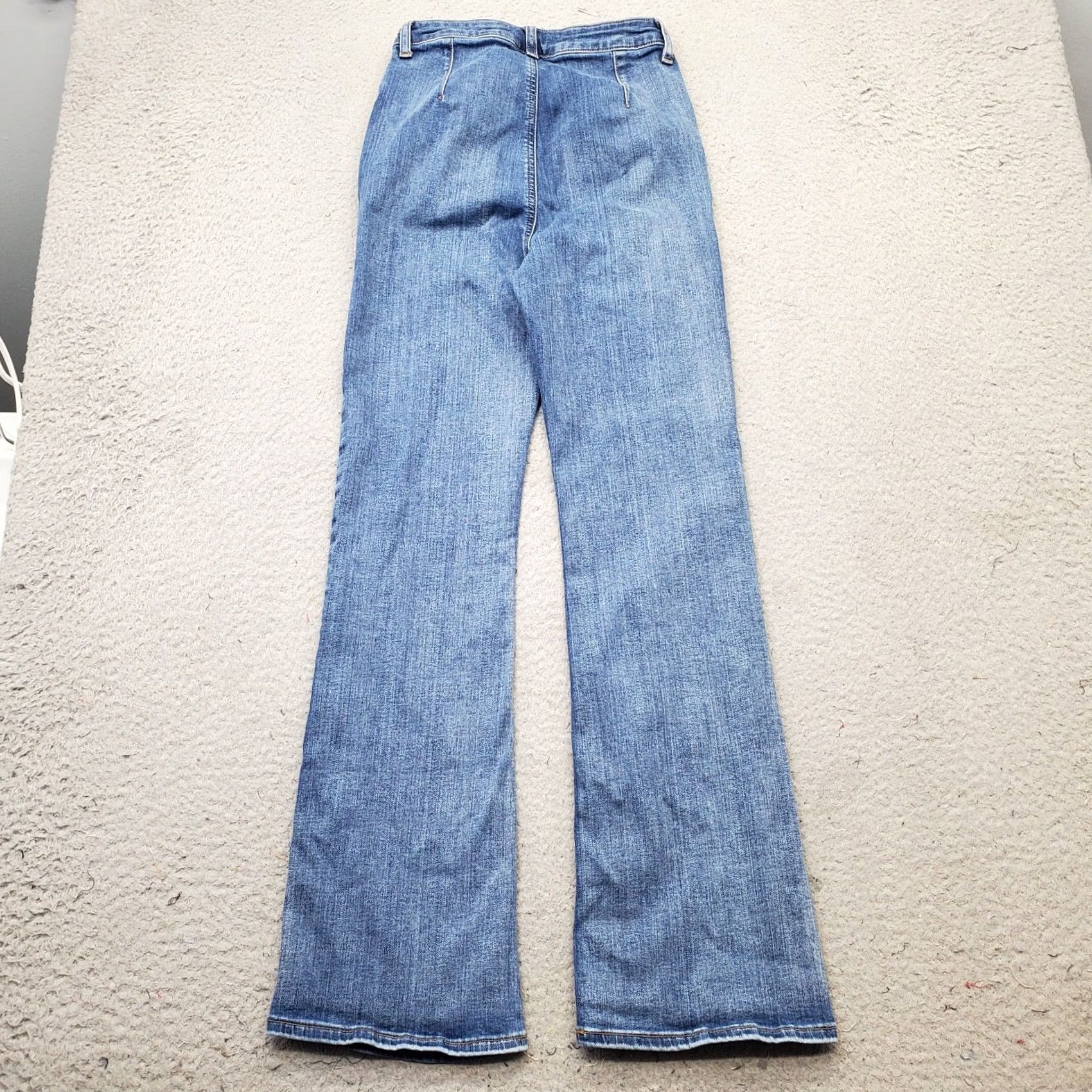 Asos ASOS Jeans Womens 26x32 Blue Denim Medium Wash Stretch Streetwear Flare Leg Jeans Size 26" / US 2 / IT 38 - 2 Thumbnail