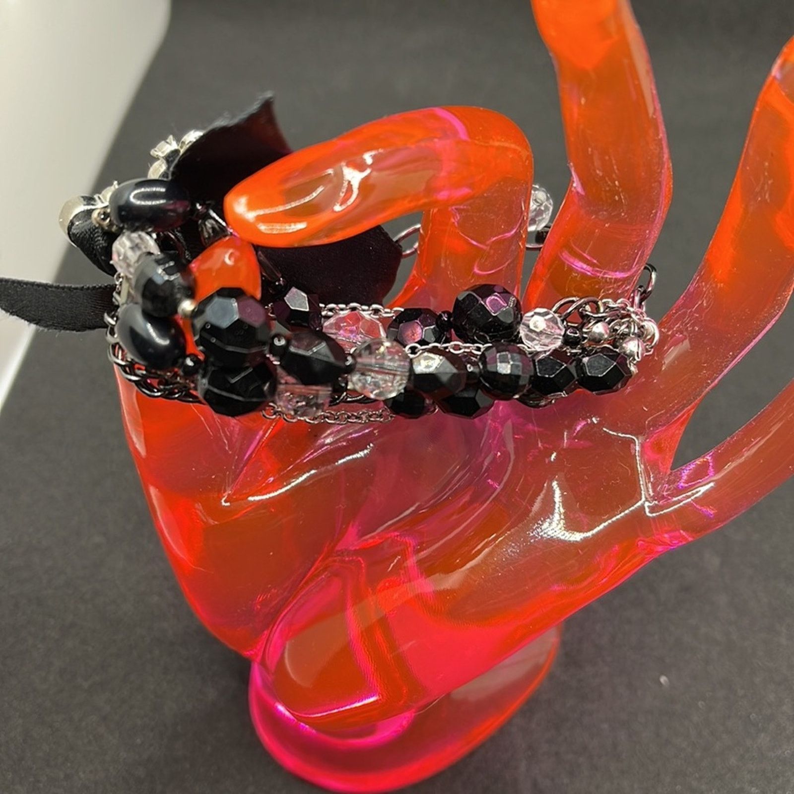 Express Express Ribbon rhinestone and beads bracelet Size ONE SIZE - 6 Thumbnail