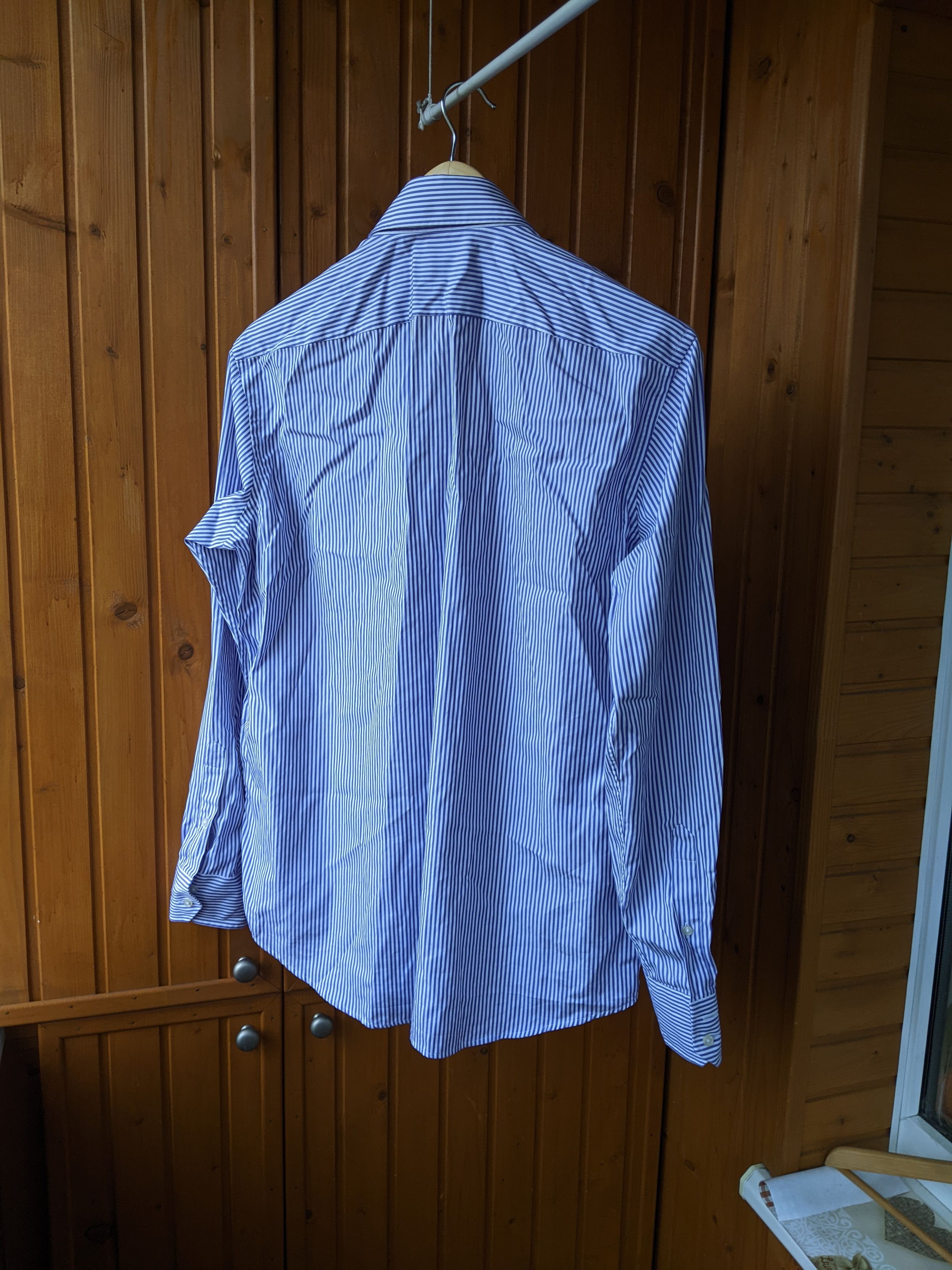 Hugo × Hugo Boss Hugo Boss Purple Striped Cotton Longsleeve Shirt Geraldino Size US XL / EU 56 / 4 - 4 Thumbnail
