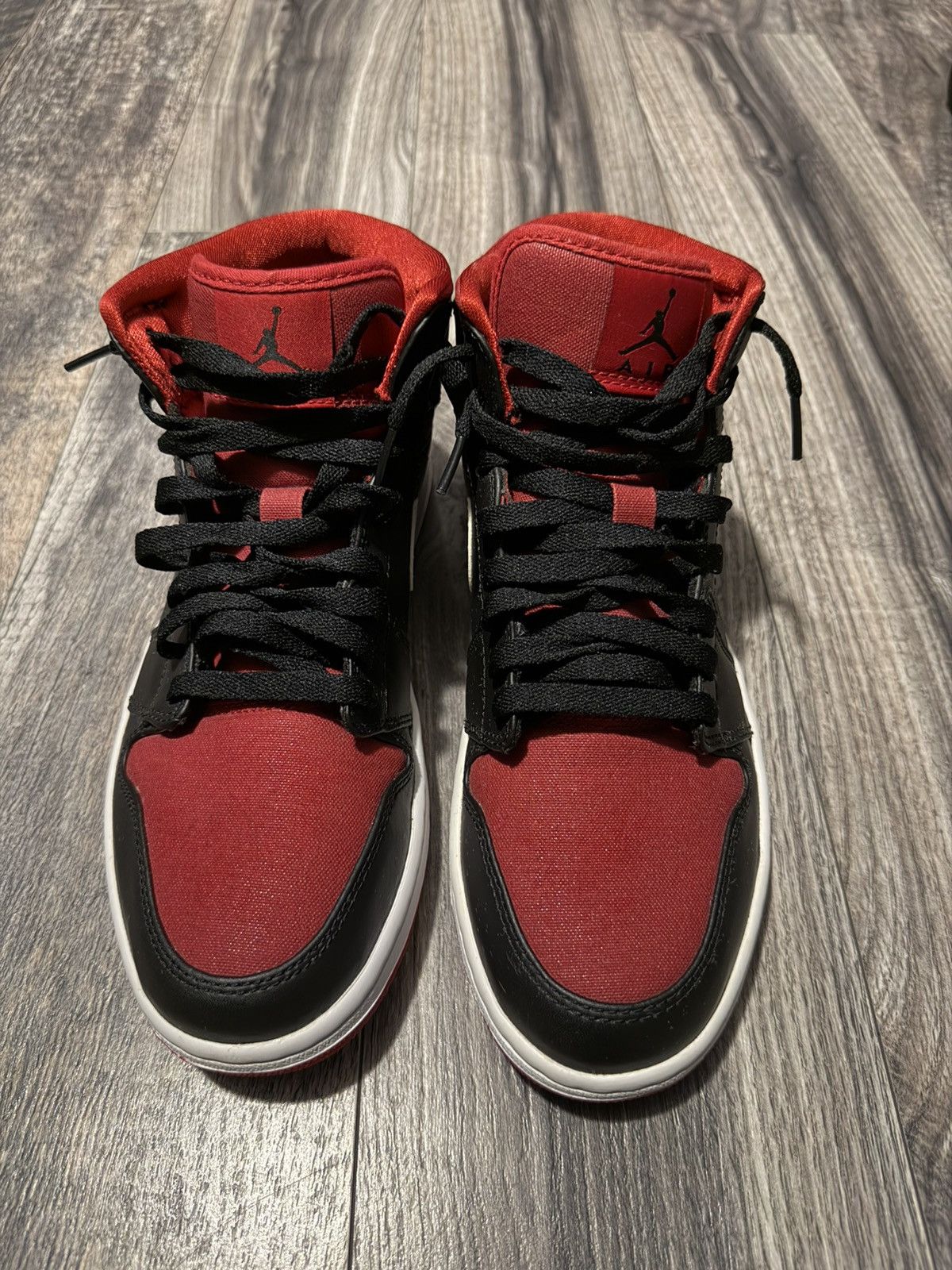 Jordan Brand Air Jordan 1 Mid 'Black Gym Red' Size US 9.5 / EU 42-43 - 2 Thumbnail