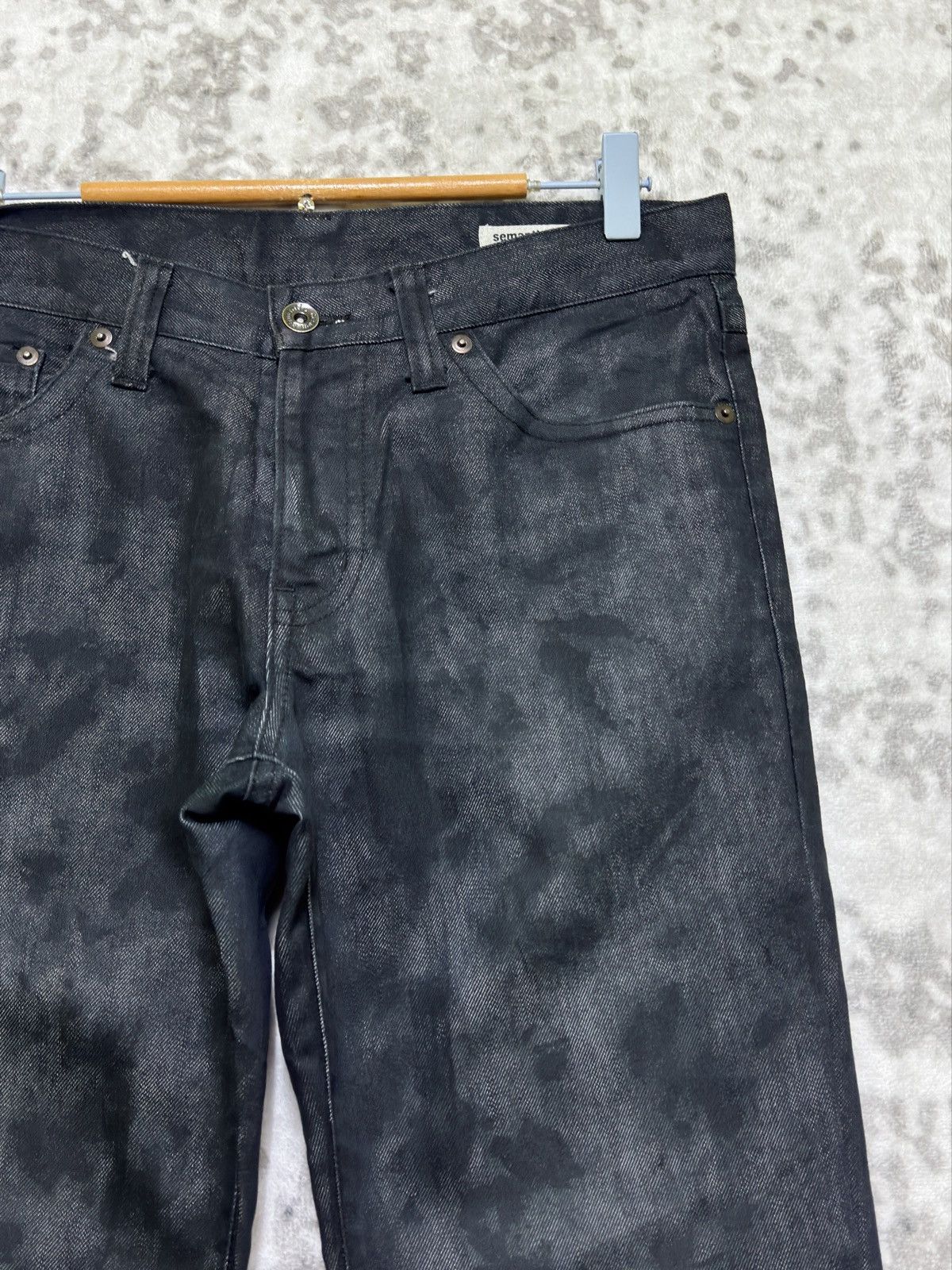 semanticdesign Vintage Semantic Design Acid Black Flare Jeans Size US 31 - 5 Thumbnail
