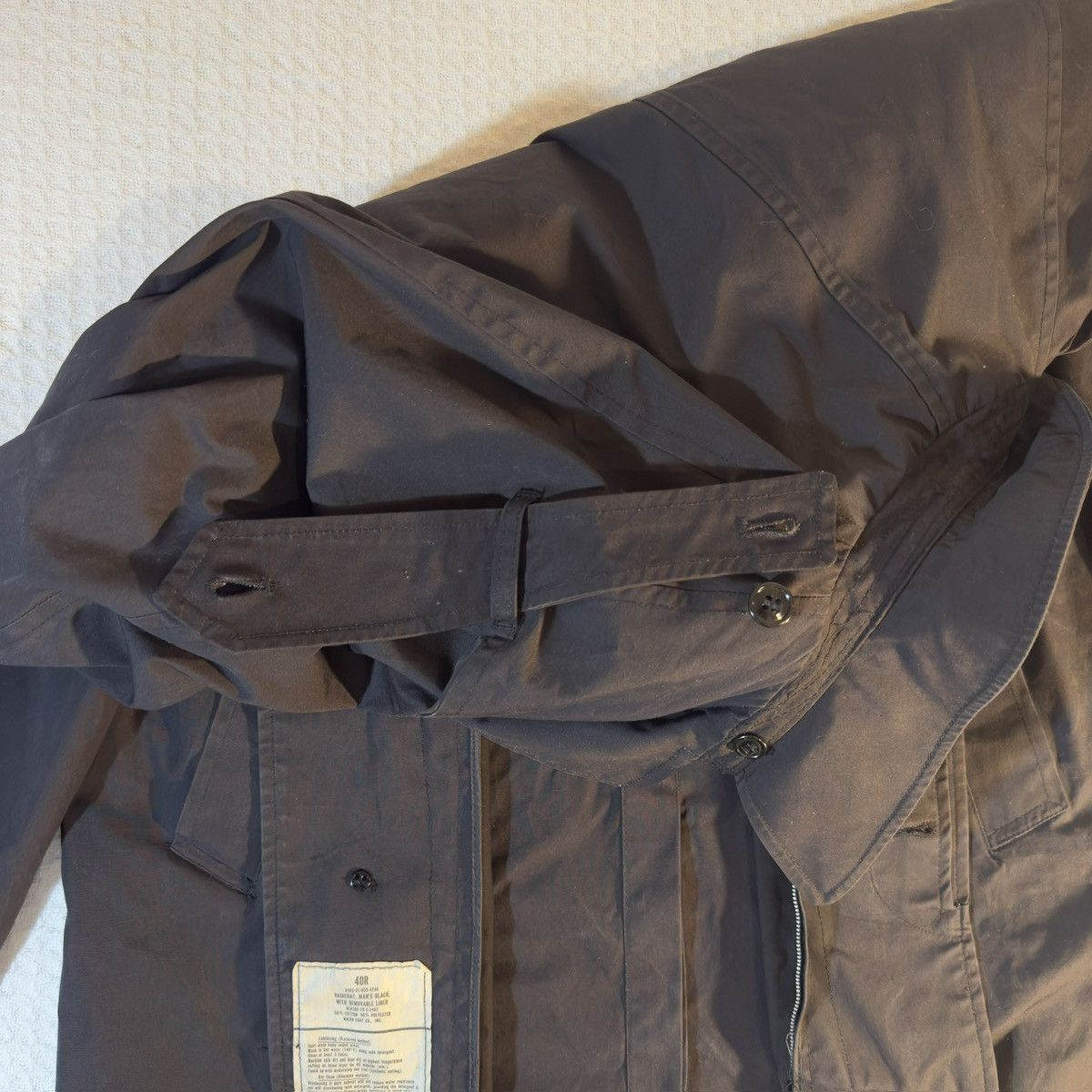 Other Vintage Black Trench Coat w/ Removable Liner | Size 40R Size US S / EU 44-46 / 1 - 7 Thumbnail