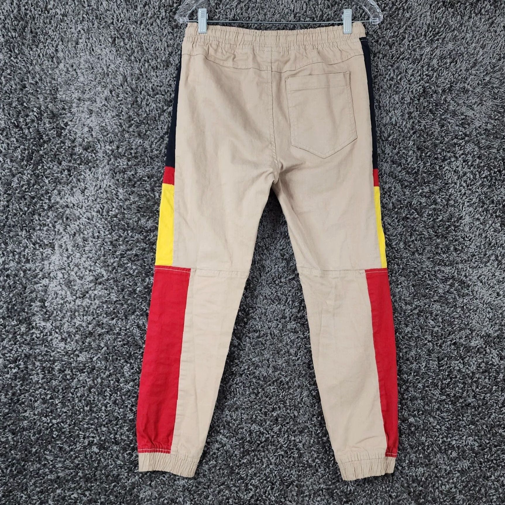 Vintage Switch Remarkable Beige Red Elastic Waist Joggers Mens Small Size US 29 - 6 Thumbnail