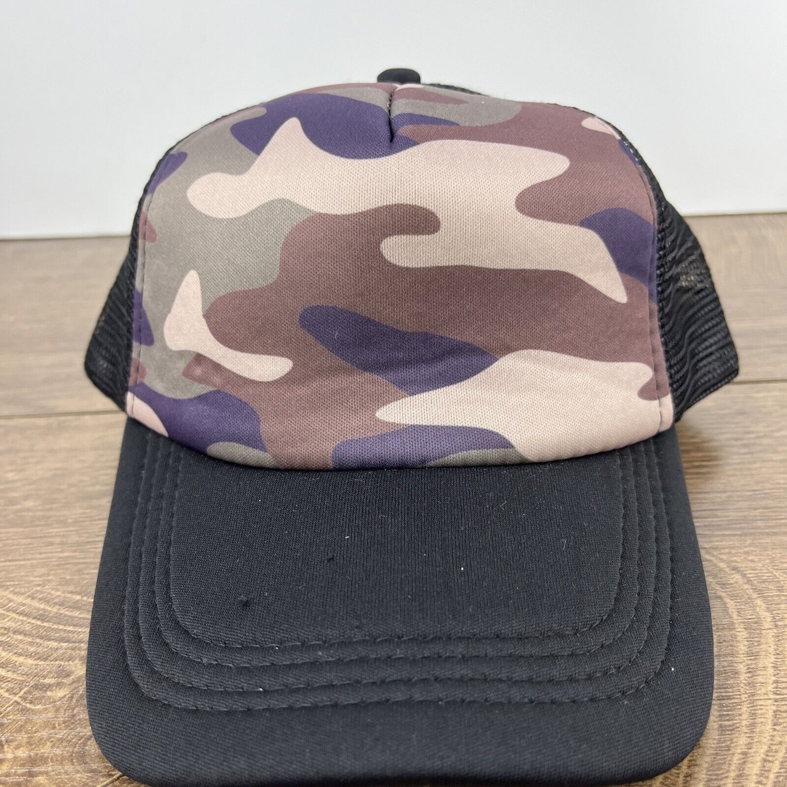 Other Camo Hat Brown Black Hat Snapback Adjustable Adult Size Blac Size ONE SIZE - 6 Thumbnail