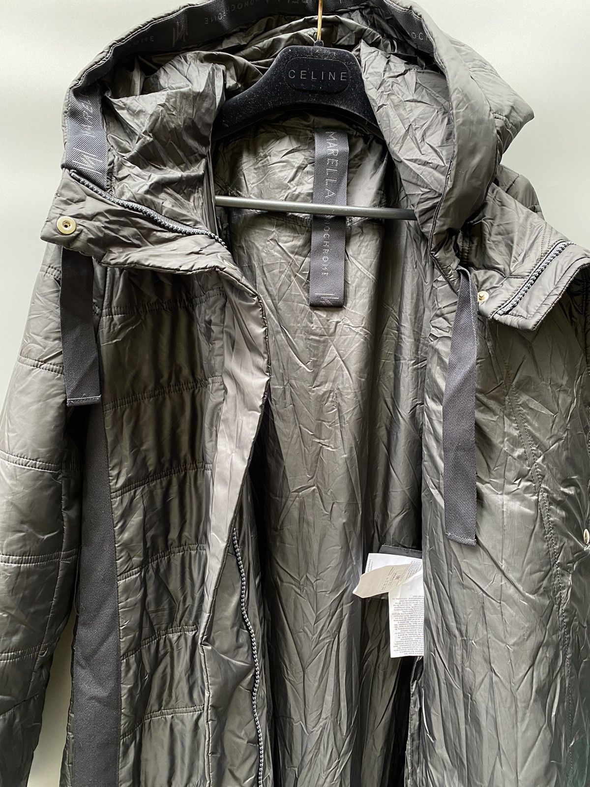 Marella × Max Mara Marella Monochrome Hooded Coat Size XS / US 0-2 / IT 36-38 - 5 Thumbnail