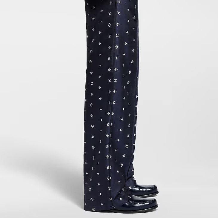 Louis Vuitton Monogram Silk Pyjama Trousers - 44 XXS Size 44S - 4 Thumbnail