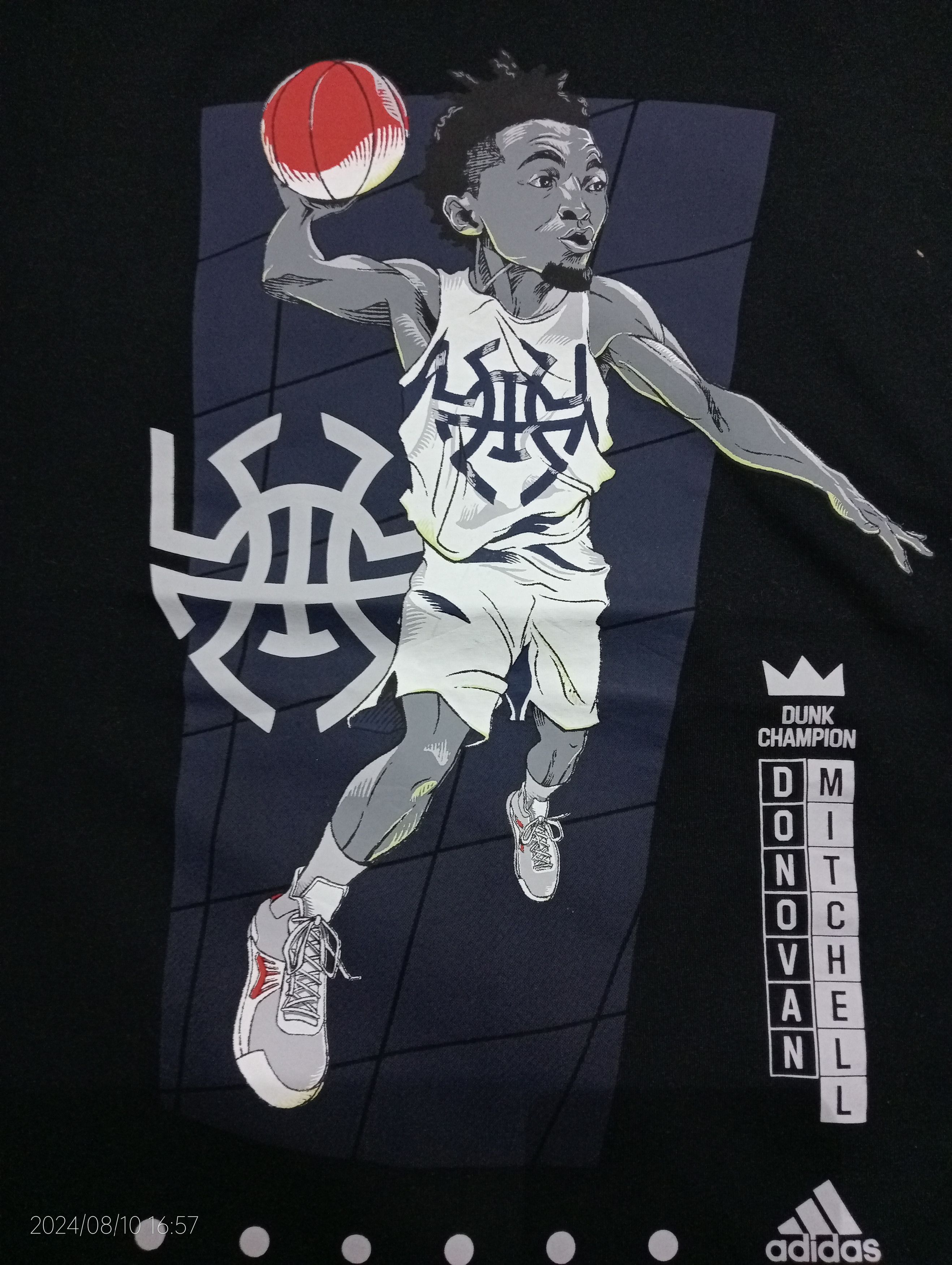Adidas × NBA Adidas Dunk Champion Donovan Mitchell Tee Size US M / EU 48-50 / 2 - 2 Thumbnail