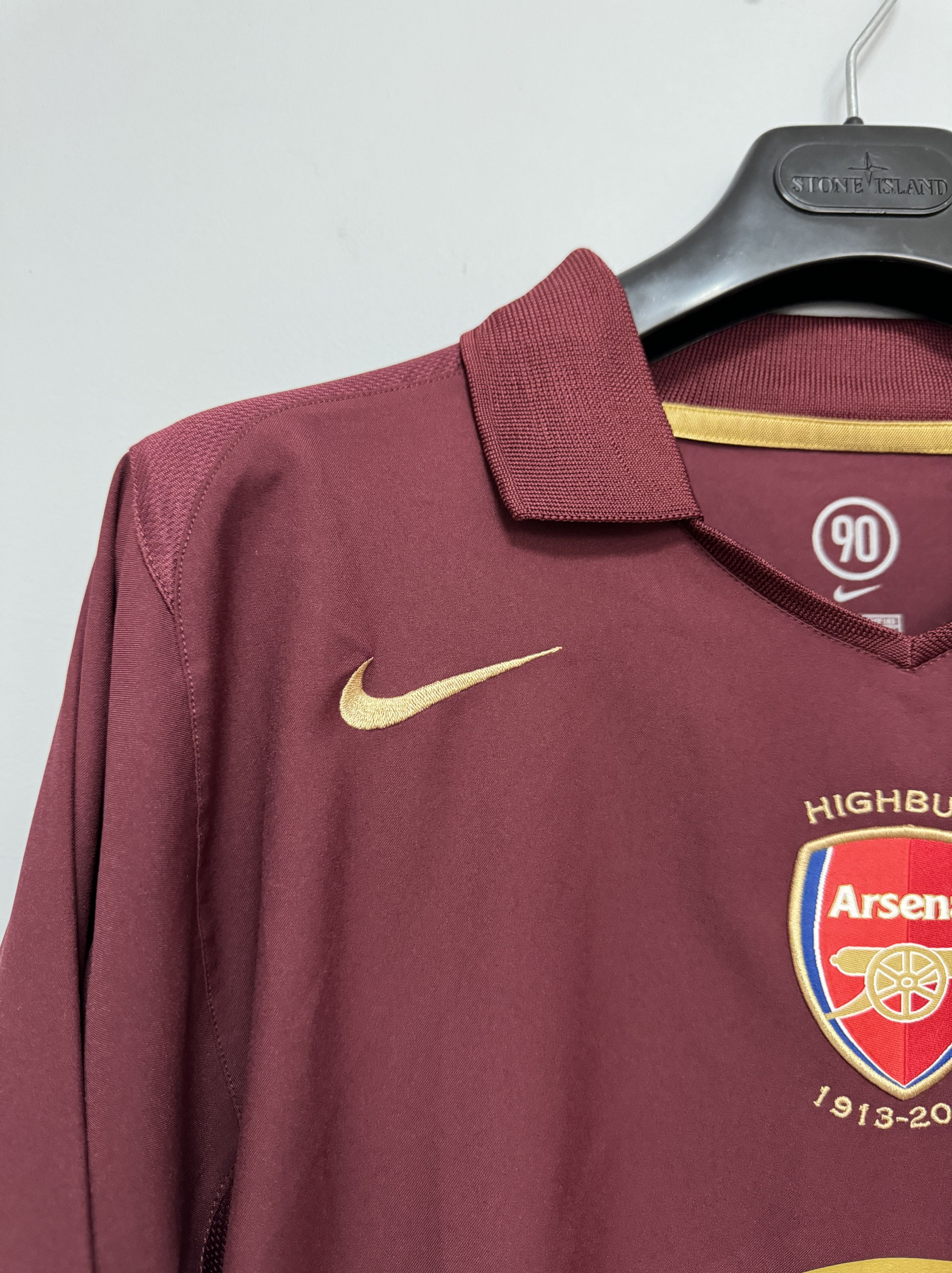 Nike Arsenal 2005 2006 Highbury O2 Long Football Shirt Size L Size US L / EU 52-54 / 3 - 4 Thumbnail