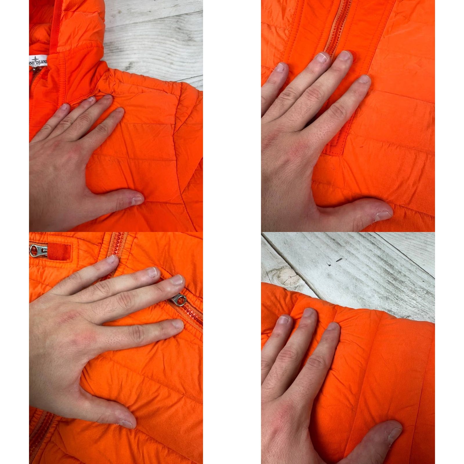 Stone Island Stone Island Down Jacket Hooded Puffer Men Size S Orange Jacket Mens Winter Fashion Logo Nylon Zip Casual Size US S / EU 44-46 / 1 - 8 Thumbnail