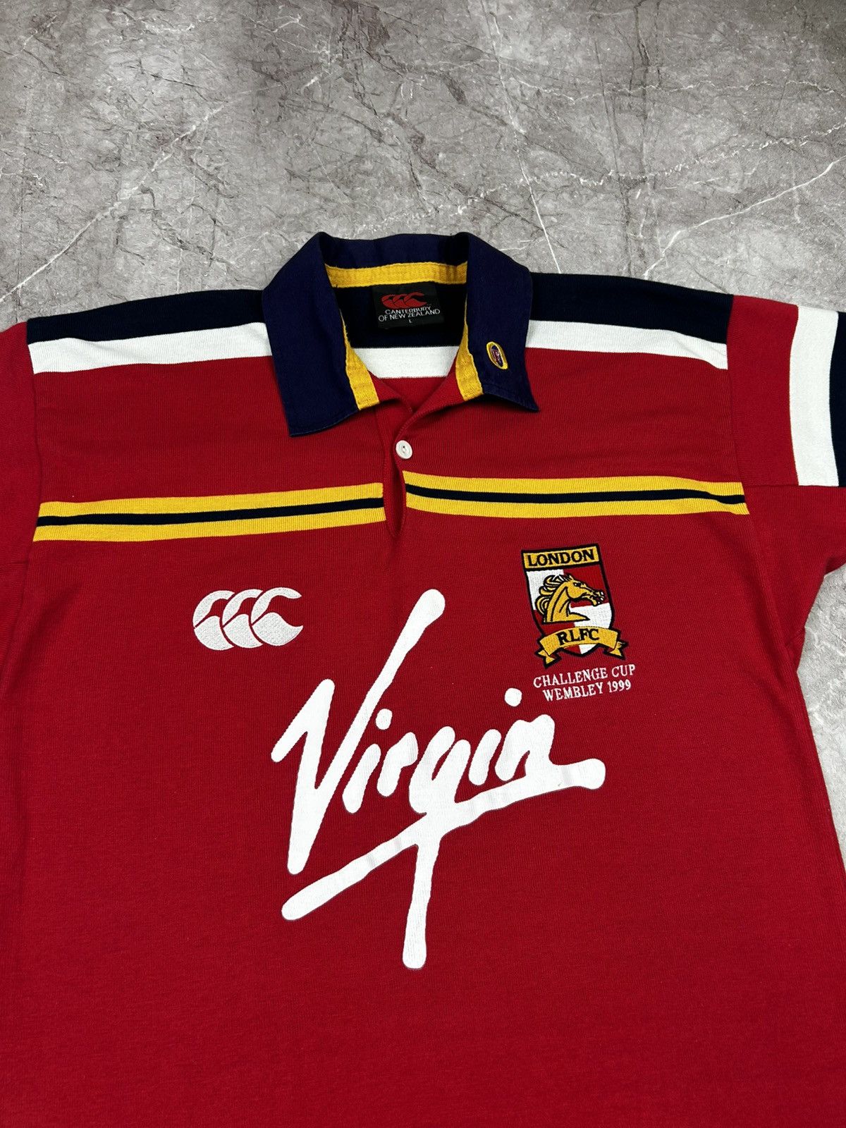 Canterbury of New Zealand Vintage Canterbury 1999 London Broncos Rugby Jersey Home Size US L / EU 52-54 / 3 - 3 Thumbnail