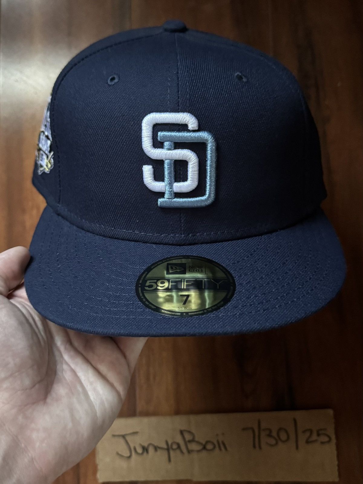Hat Club Size 7 Navy Padres 2016 All Star Patch Fitted Hat Blue UV Size ONE SIZE - 2 Thumbnail