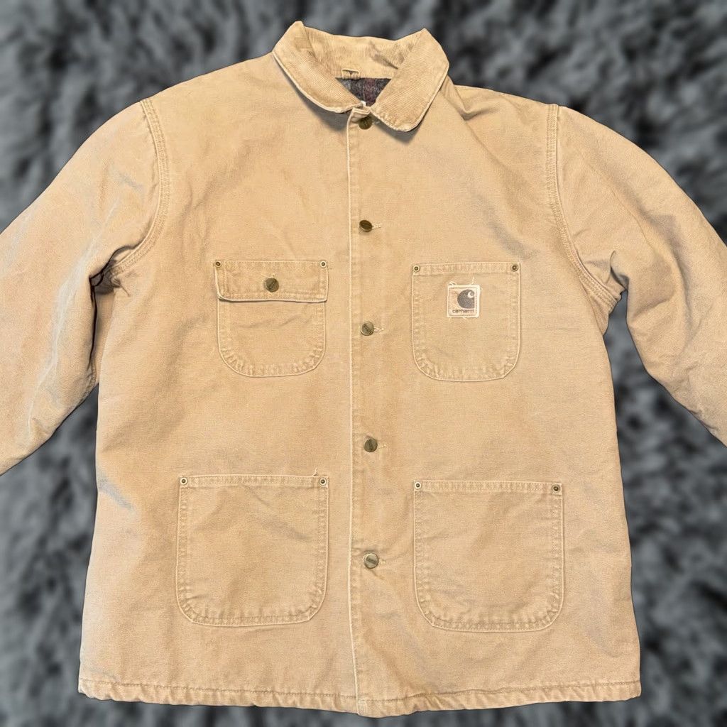 Carhartt VINTAGE Carhartt Chore Jacket Mens XXL Duck Blanket Lined Corduroy Collar Jacket/Coat Size US XXL / EU 58 / 5 - 1 Thumbnail