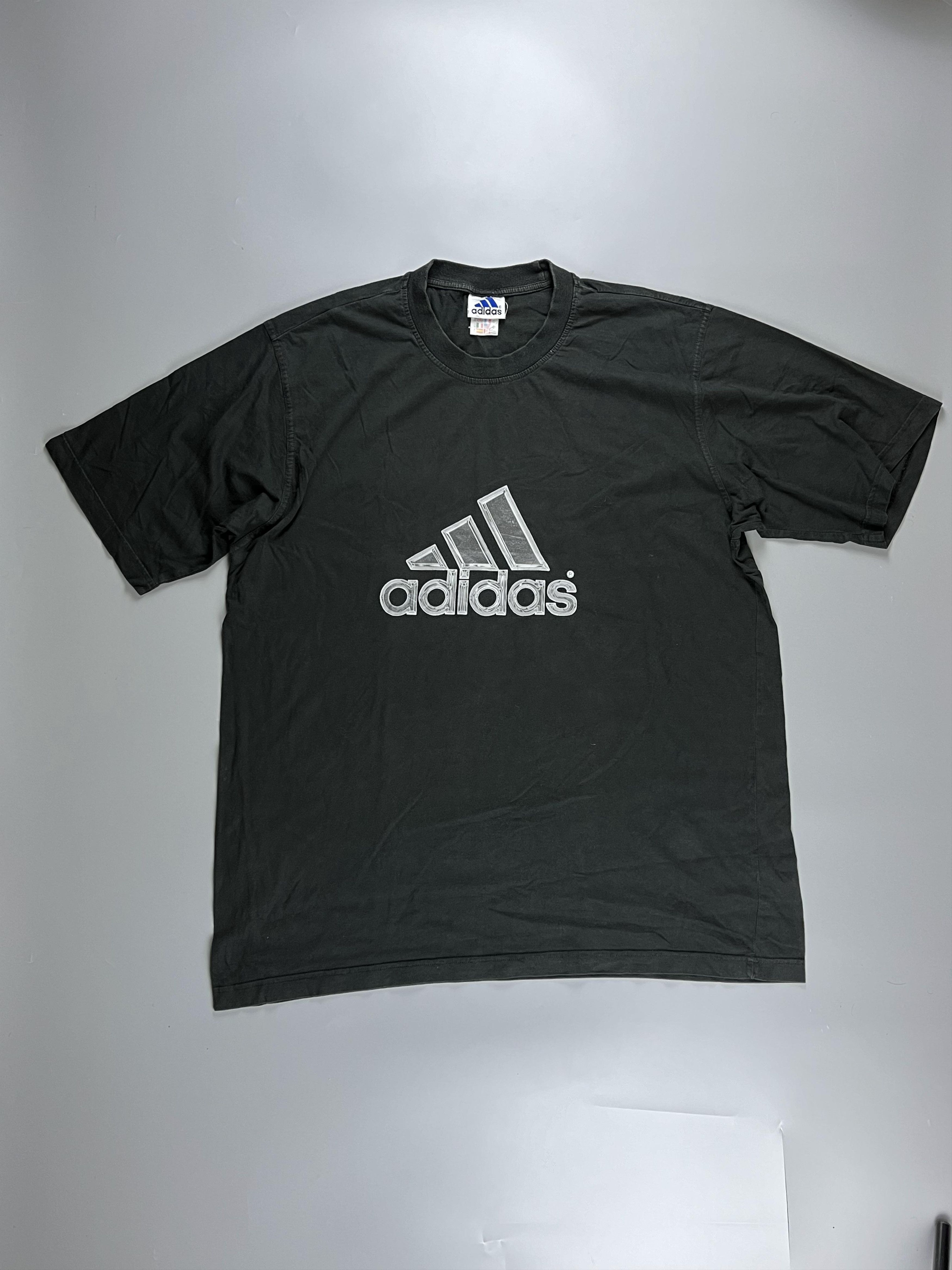 Adidas × Vintage 💿 Adidas VINTAGE 90s BIG LOGO T-SHIRT Size US L / EU 52-54 / 3 - 1 Thumbnail