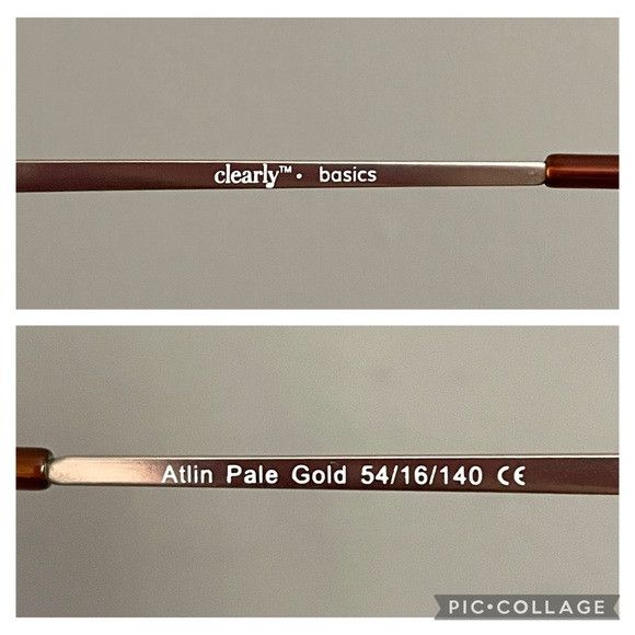 Other Clearly Atlin Gold Pilot / Aviator Glasses Frames Size ONE SIZE - 7 Thumbnail