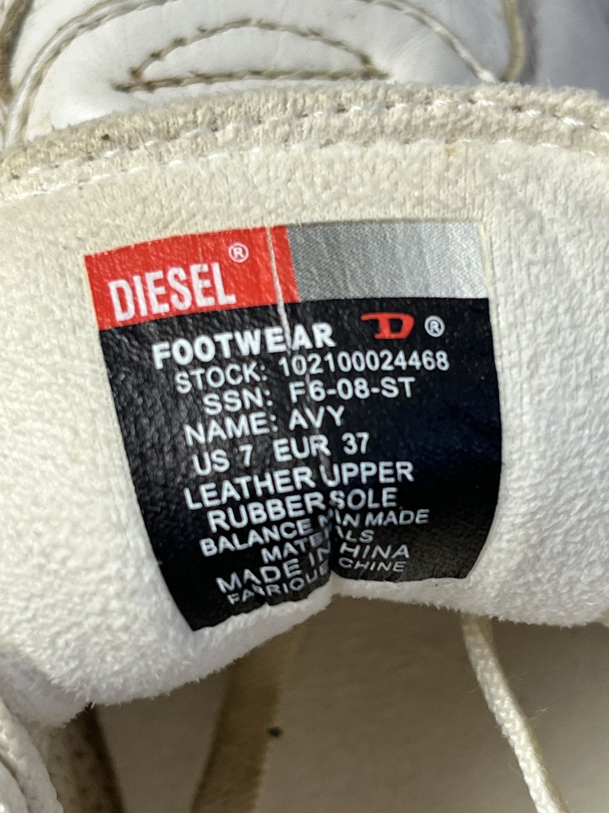 Diesel DDP Diesel AVY Leather Men's Sneakers Avant-Garde Y2K Size US 7 / IT 37 - 7 Thumbnail
