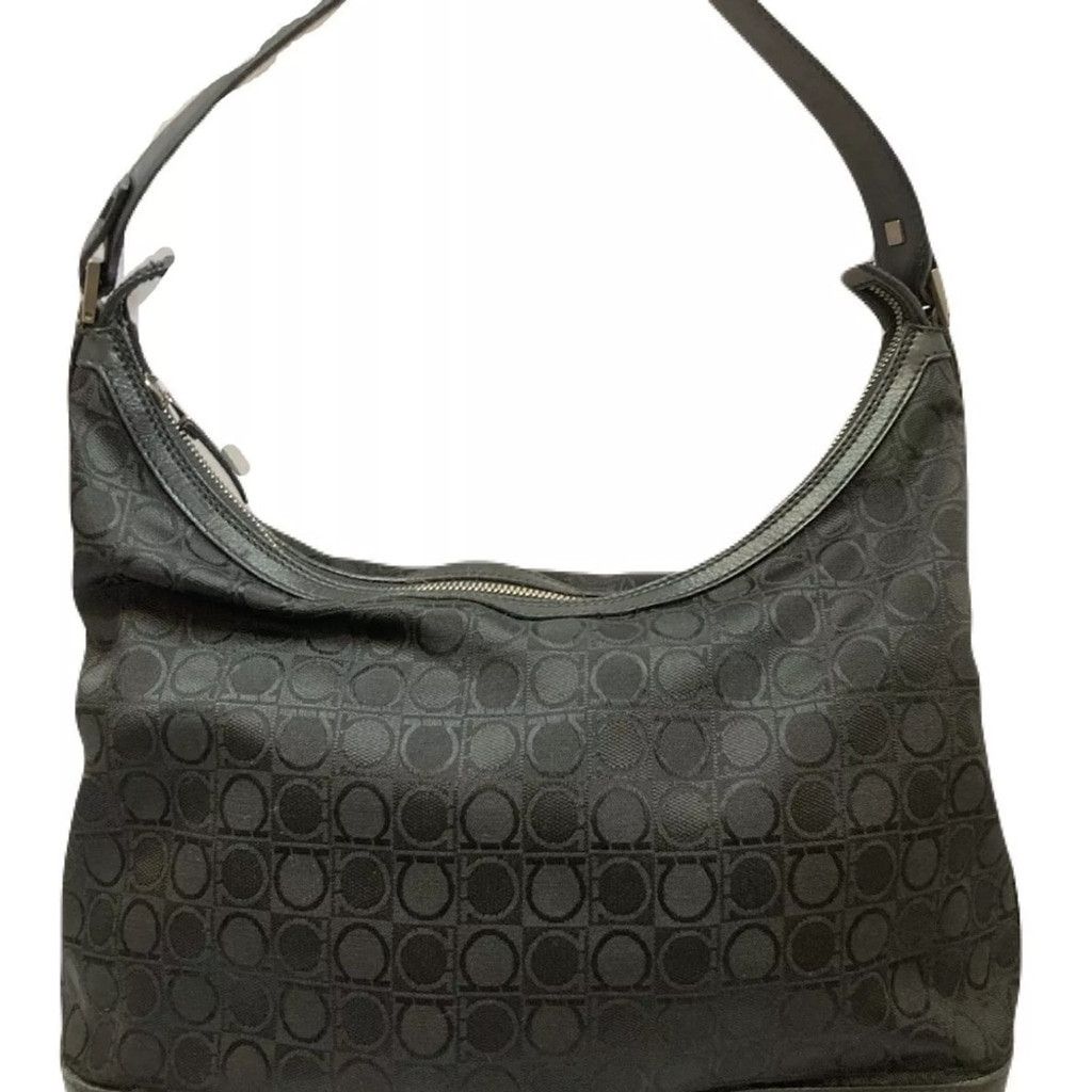 Salvatore Ferragamo Salvatore Ferragamo Black Monogram Hobo Bag Size ONE SIZE - 1 Thumbnail