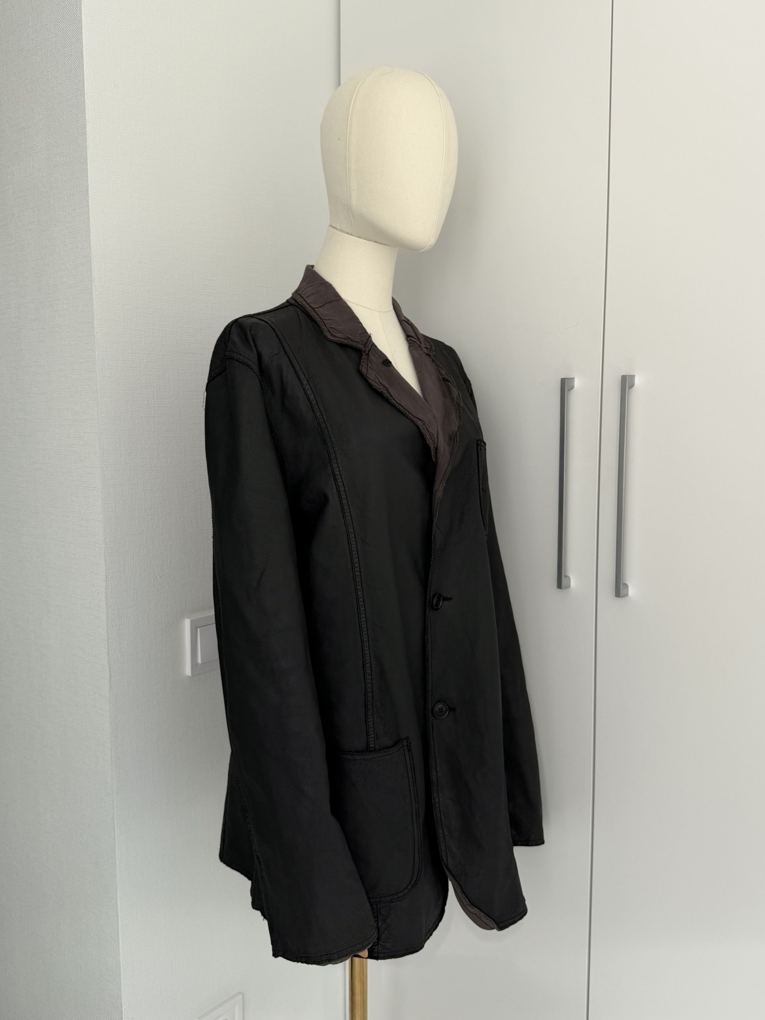 Genuine Leather Leather Blazer Mens M Minimalist Tailored Button Jacket Coat Size US M / EU 48-50 / 2 - 2 Thumbnail