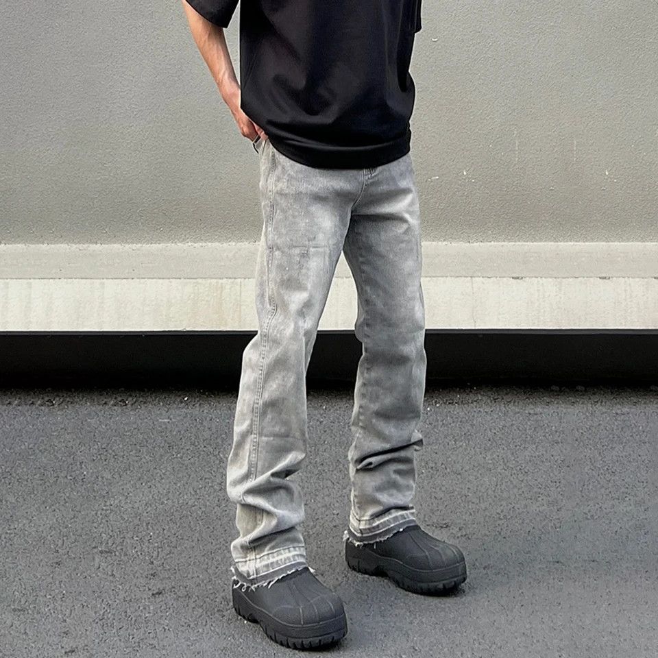 Japanese Brand × Jean Skinny Jeans Gray High Street Pantalones Hombre Simple Size US 33 - 2 Thumbnail