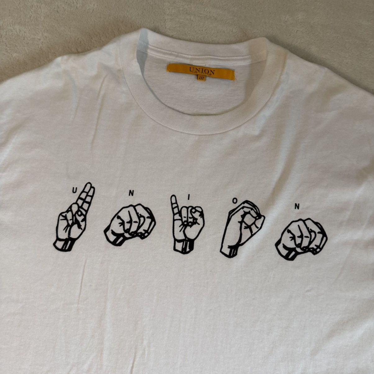 Union LA UNION LA Sign Language T-Shirt White Size US L / EU 52-54 / 3 - 2 Thumbnail