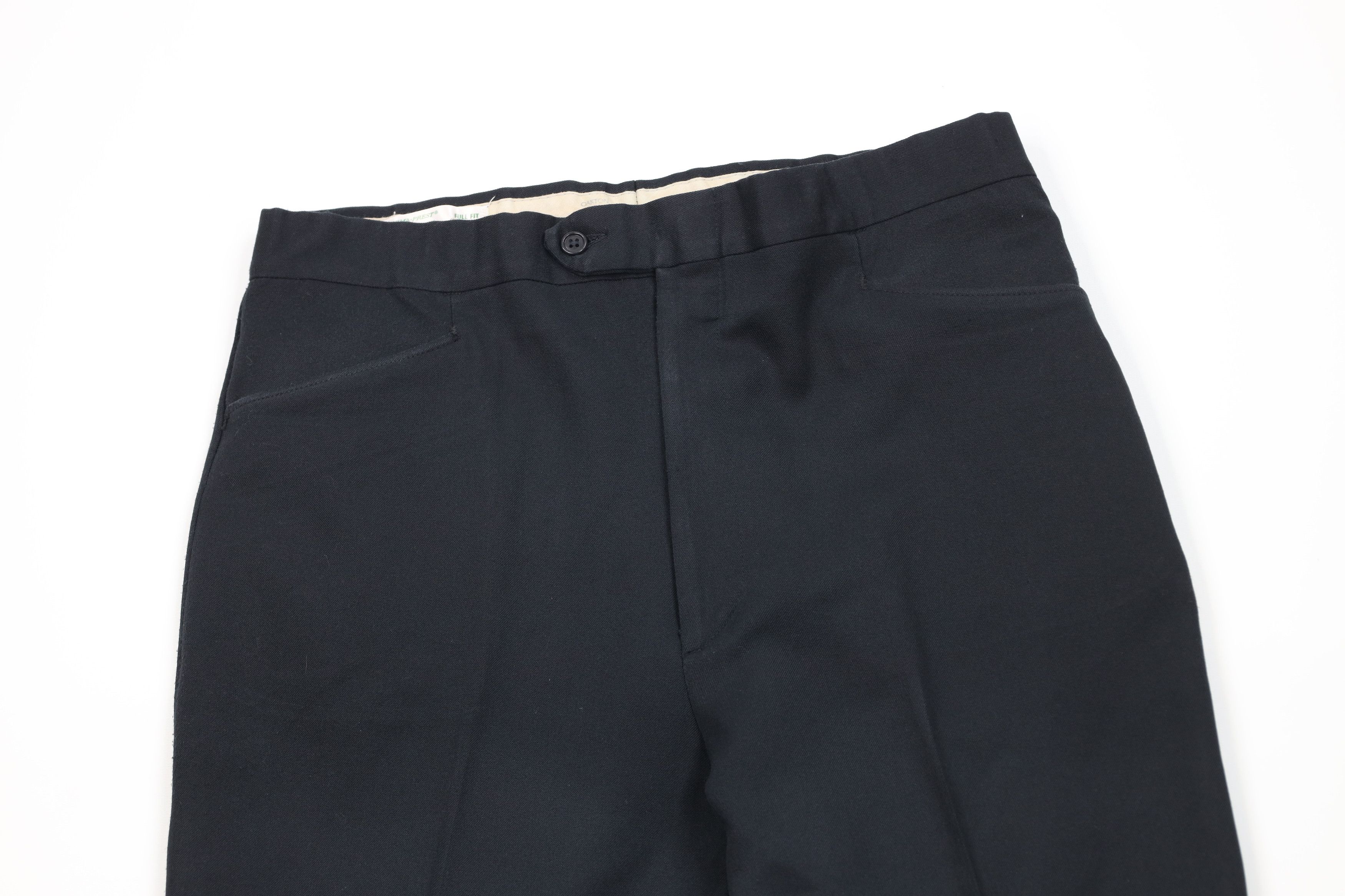Vintage Vintage 70s Streetwear Knit Wide Leg Chino Pants Black USA Size US 34 / EU 50 - 2 Thumbnail