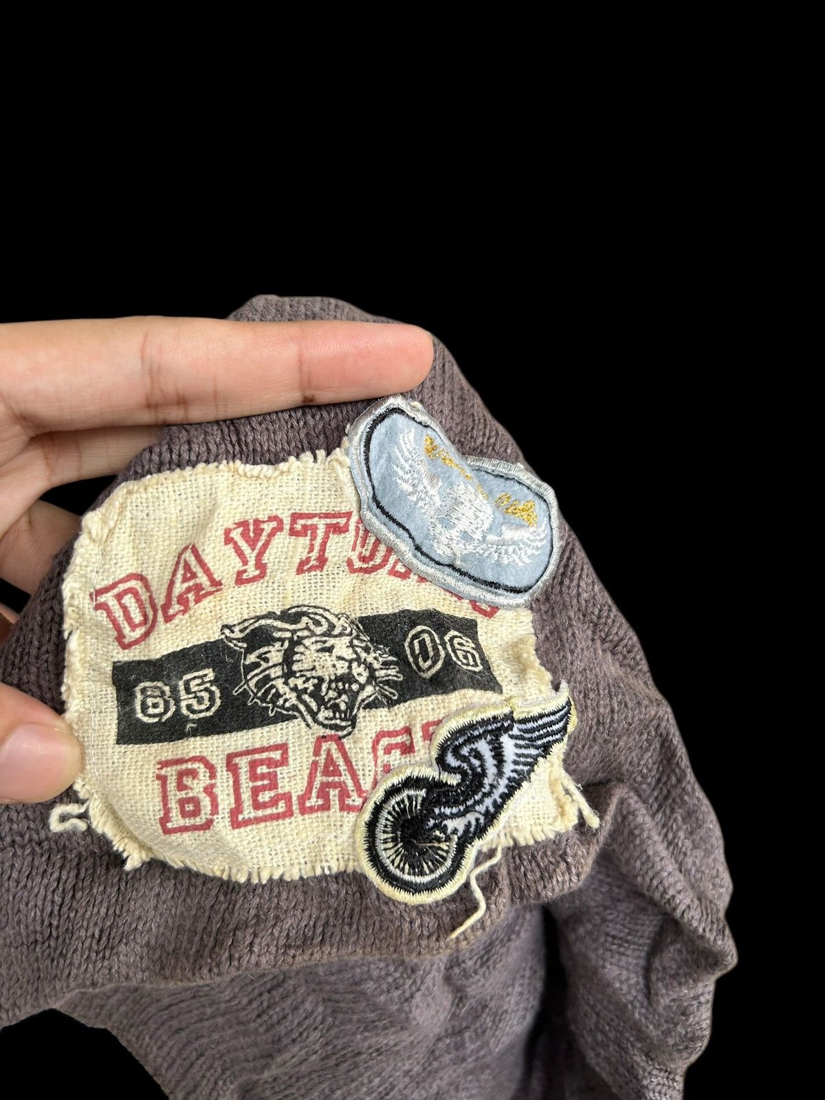 Japanese Brand × Kapital × Vintage Japanese Skull Sunfaded Big Beanie Hats Size ONE SIZE - 7 Thumbnail