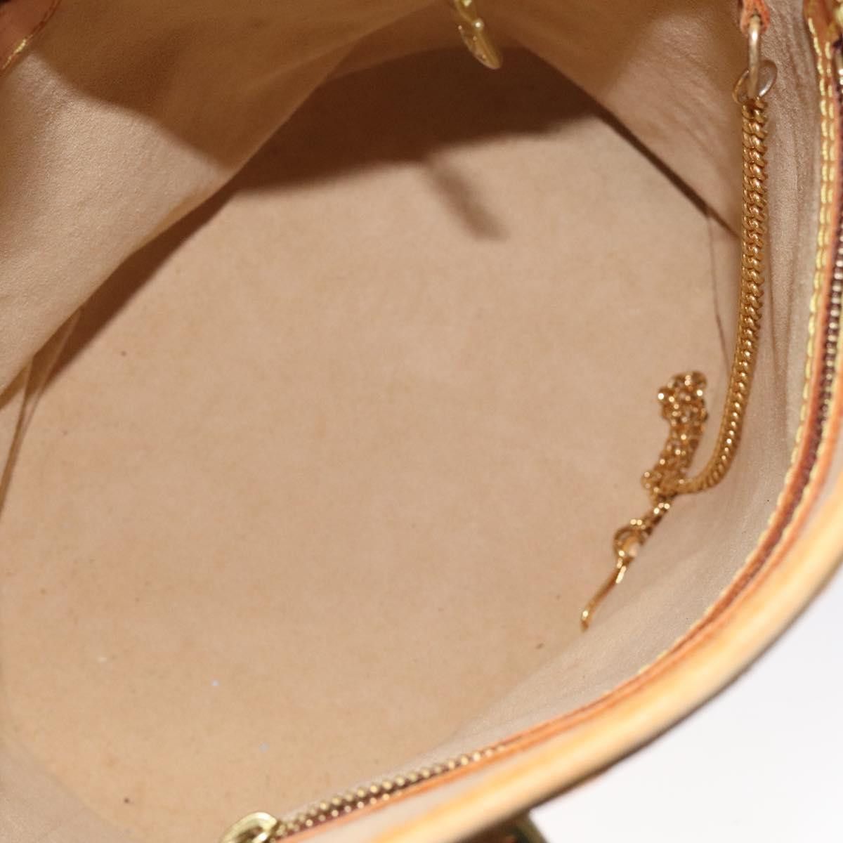 Louis Vuitton LOUIS VUITTON Nomad Leather Bucket PM Shoulder Bag Beige Size ONE SIZE - 11 Thumbnail