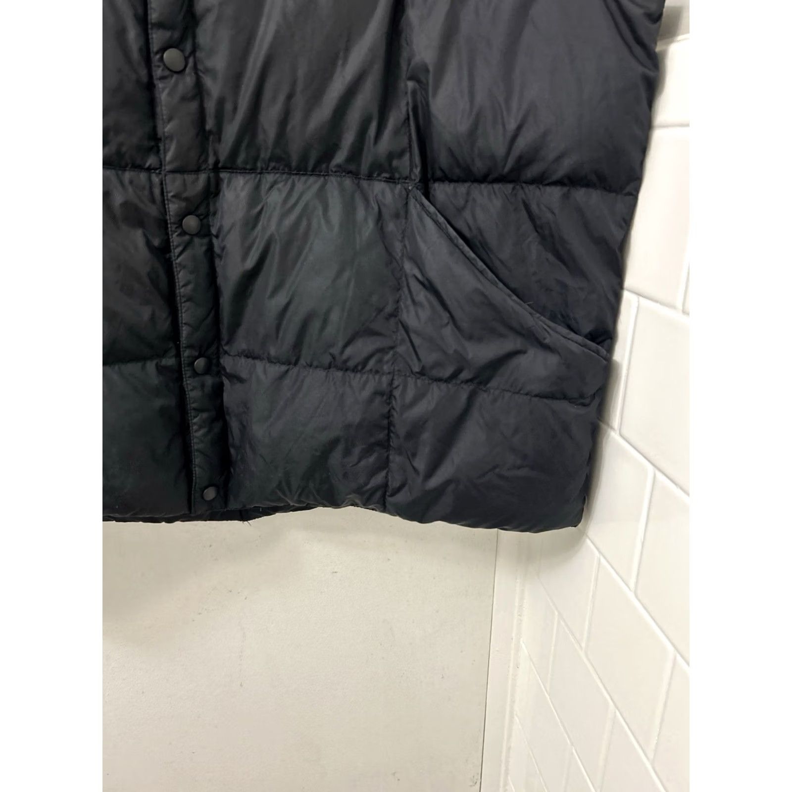 Lands' End VINTAGE Lands' End Vest Mens 2XL Black Puffer Down Snap Front Stand-Up Collar Quilted Bodywarmer with Pockets Size US XXL / EU 58 / 5 - 5 Thumbnail