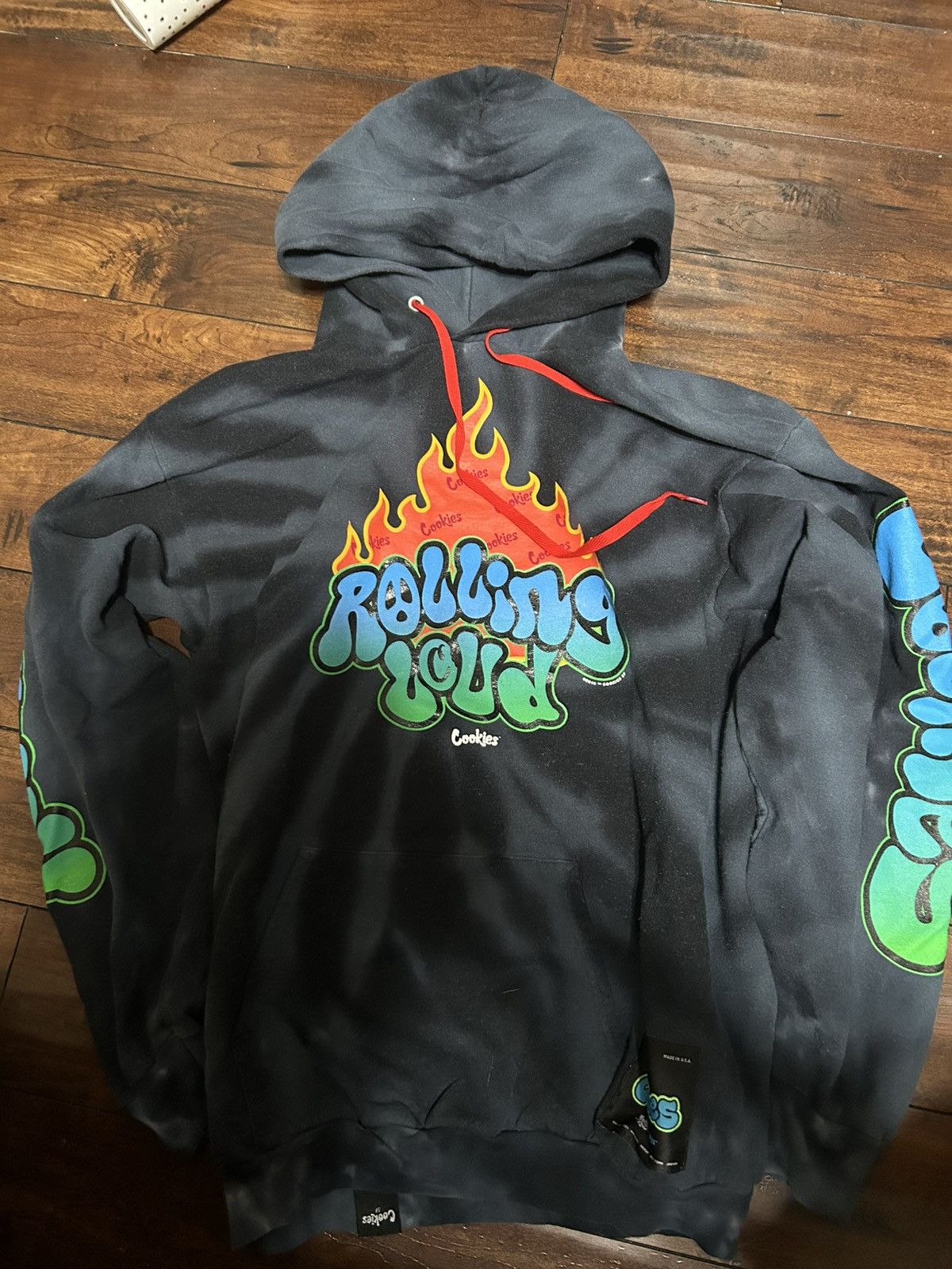Cookies Cookies SF Rolling Loud Hoodie Sz M Tie Dye Logo Black Size US M / EU 48-50 / 2 - 1 Thumbnail