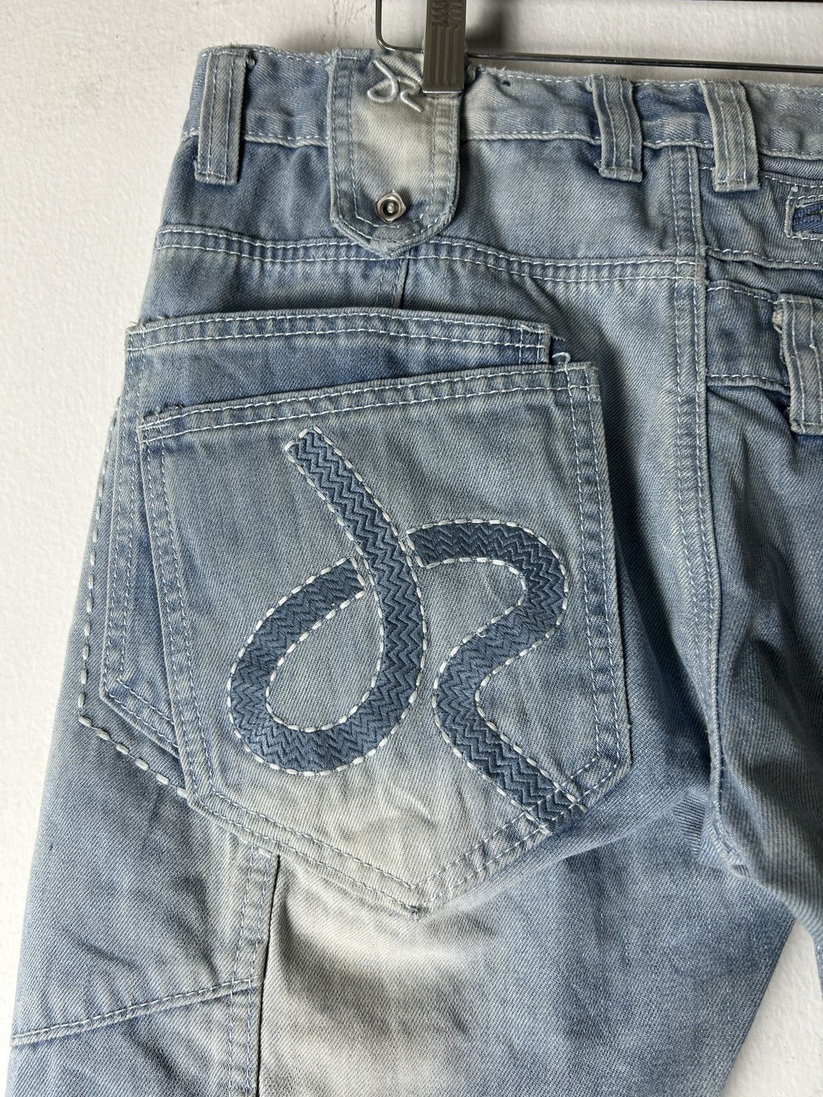 Japanese Brand Blue Jeans Rag Famous Denim Multipocket Japan Style Size US 35 - 12 Thumbnail