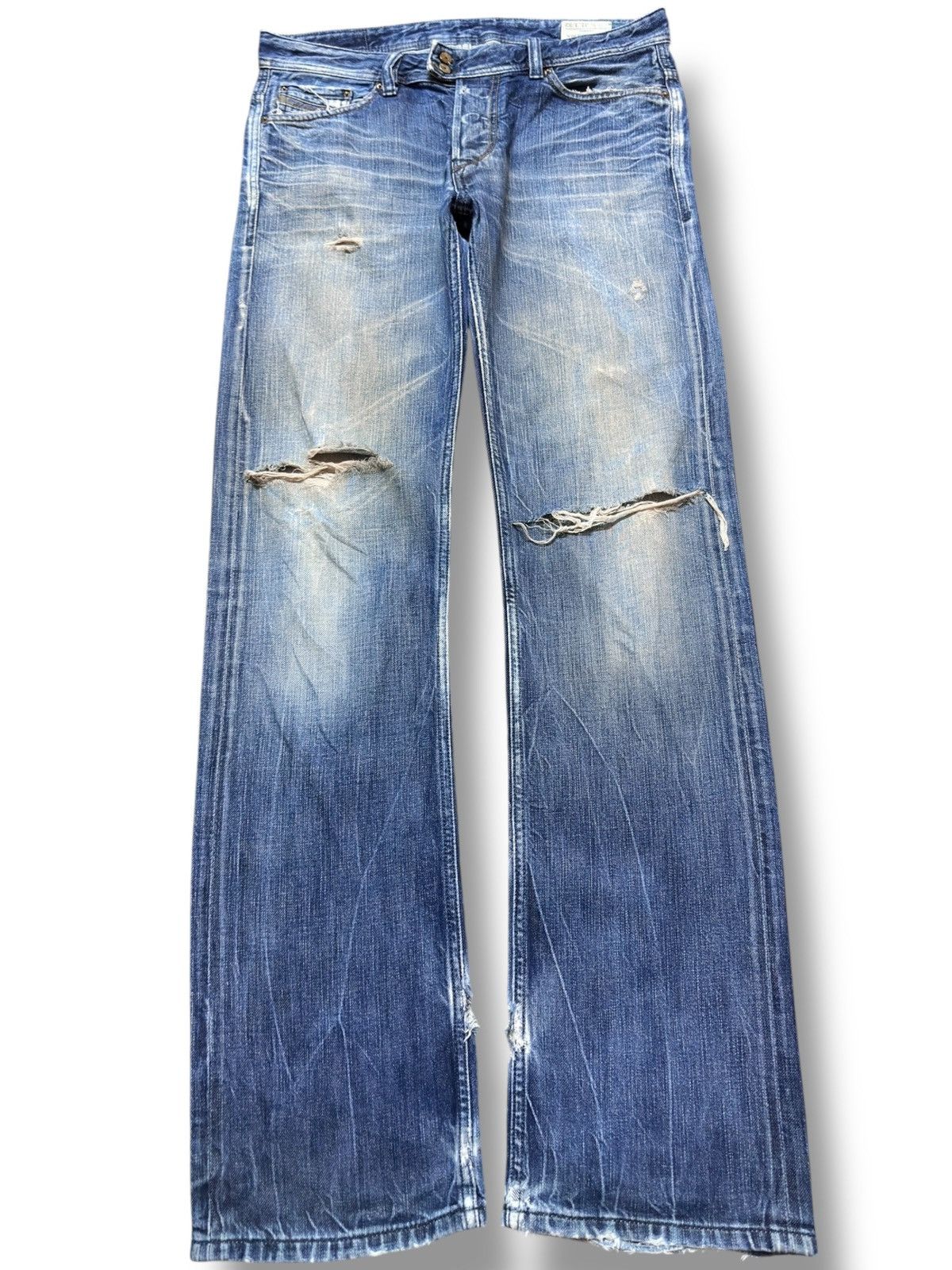 Diesel Black Gold Vintage Diesel Viker-R-Box Faded Ripped Distressed Denim Size US 34 / EU 50 - 1 Thumbnail