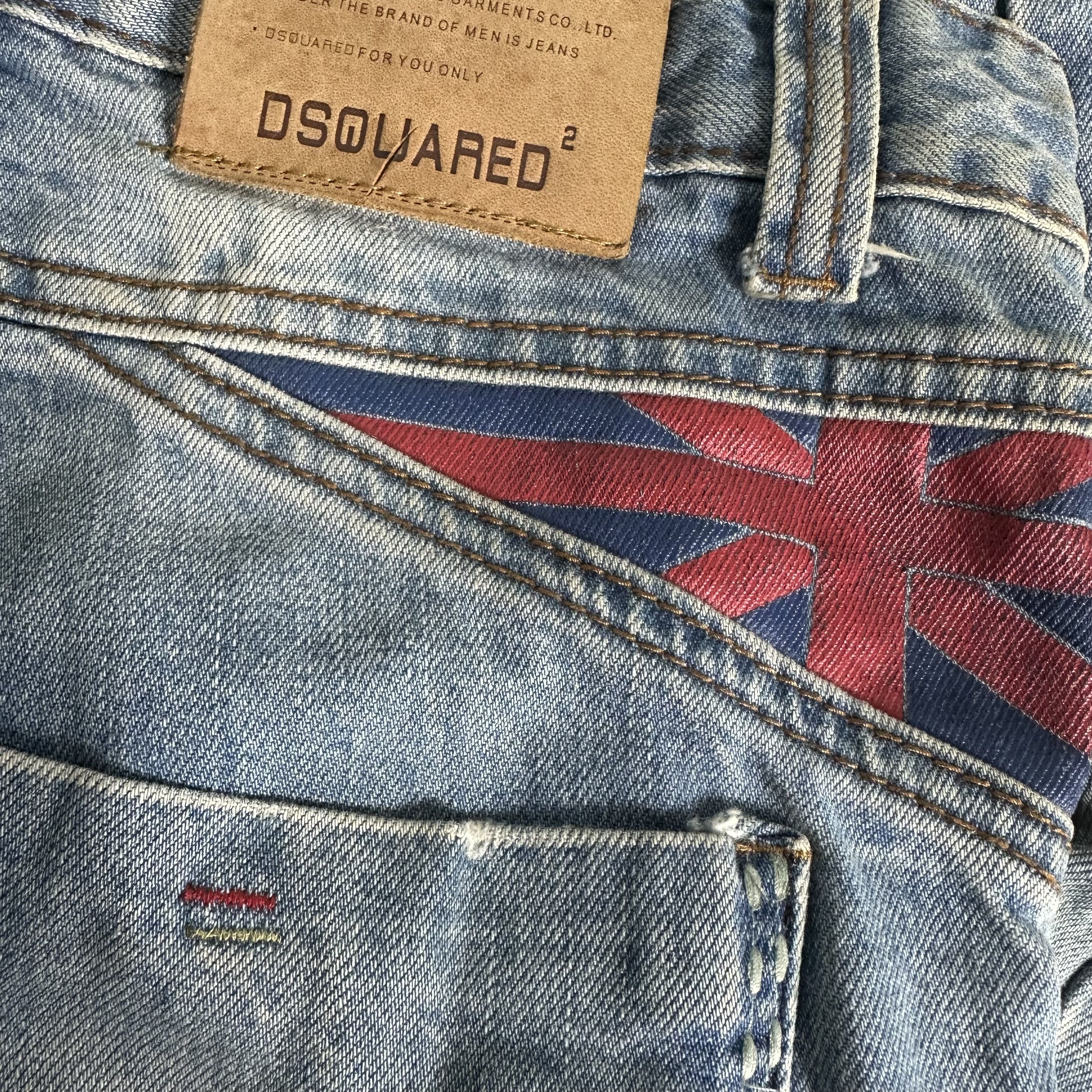 Dsquared2 🔥RARE🔥Vintage Dsquared2 Patchwork Distressed Denim Jeans Size US 33 - 10 Thumbnail