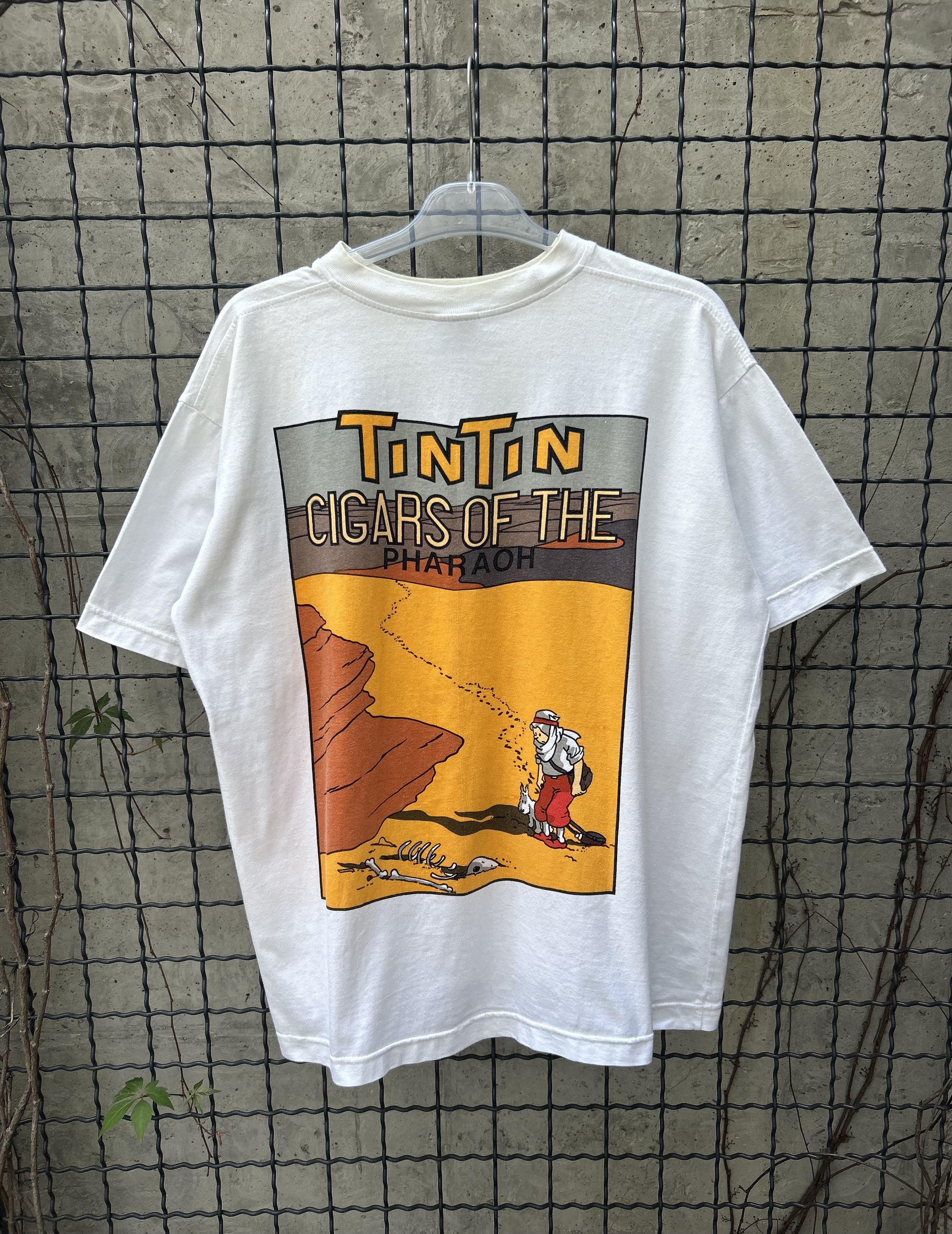 Cartoon Network Vintage 90s The Adventure of TinTin Pharaoh Comics T-shirt Size US XL / EU 56 / 4 - 1 Thumbnail