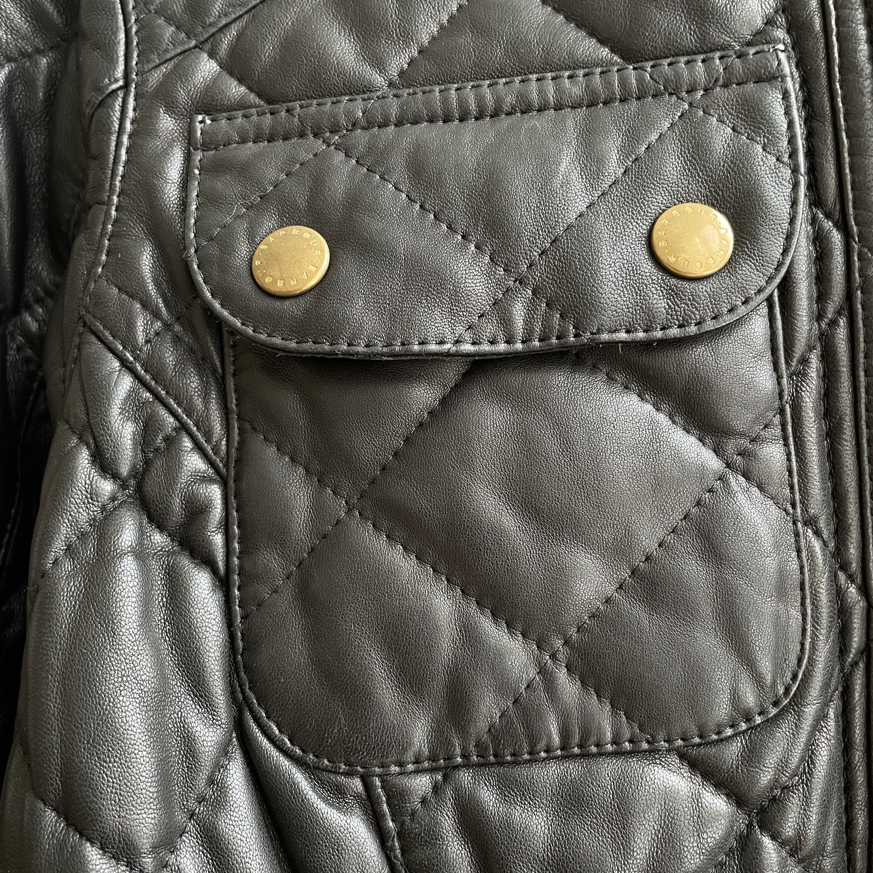 Barbour Barbour International Womens Nappa Leather Quilted Jacket Size M / US 6-8 / IT 42-44 - 10 Thumbnail