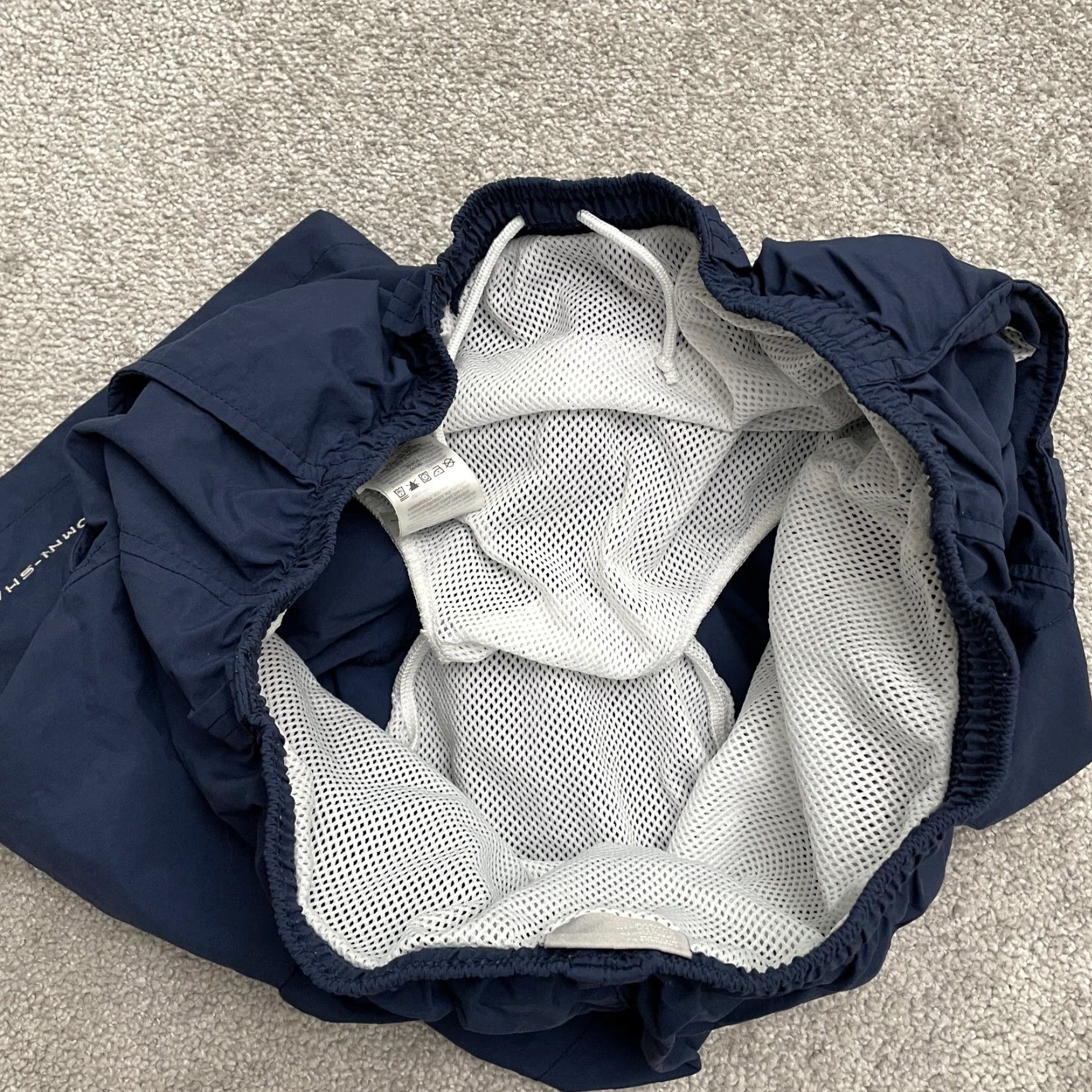 Vintage Columbia PFG Omni Shade Water Shorts Mens Large Blue Elastic Waist Trunks 31x5.5 Navy/Blue Size US 33 - 3 Thumbnail