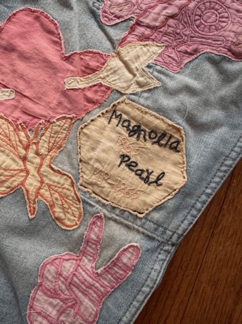 Magnolia Pearl RARE Magnolia Pearl Woodstock Denim Applique Overalls Size 34" / US 12 / IT 48 - 4 Thumbnail